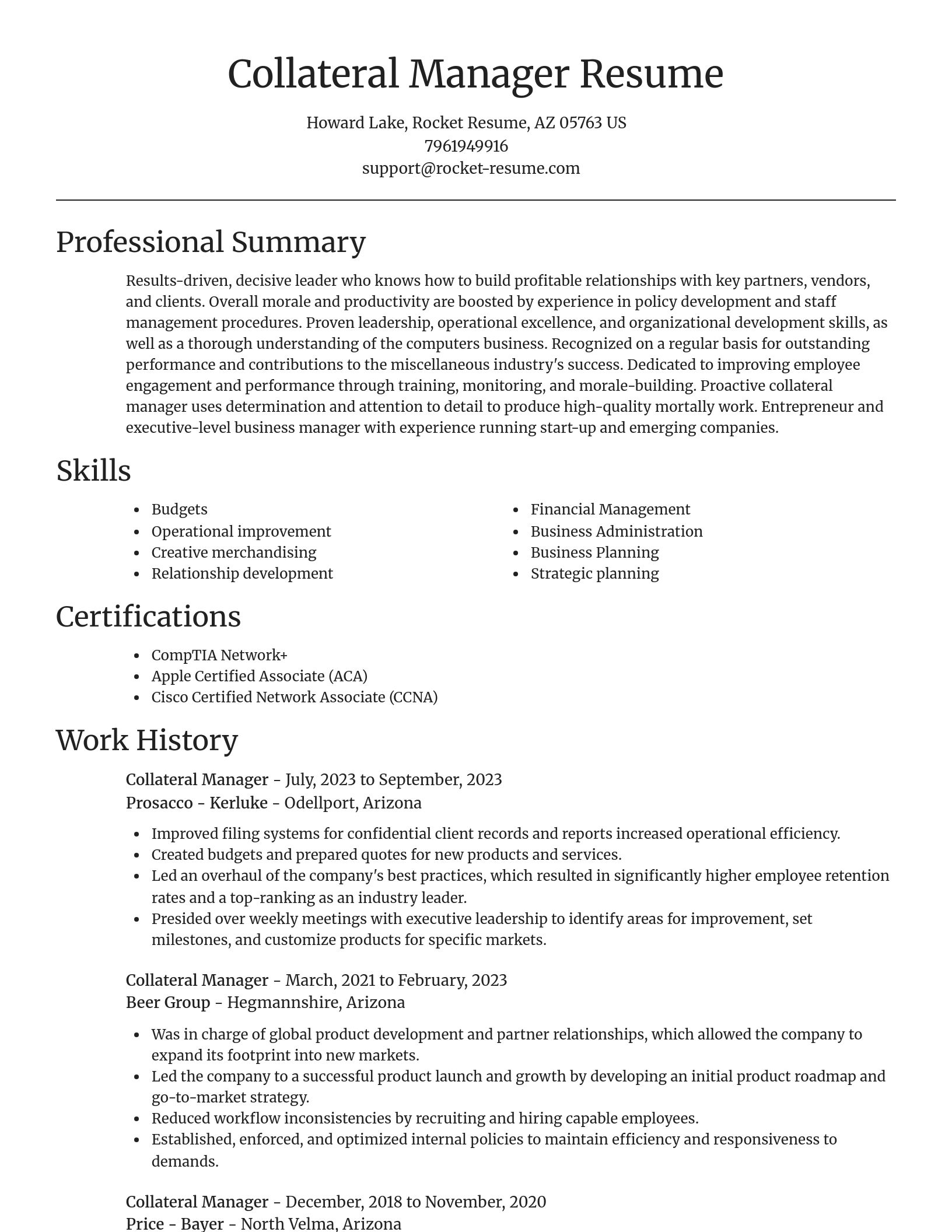 Focal Point resume template