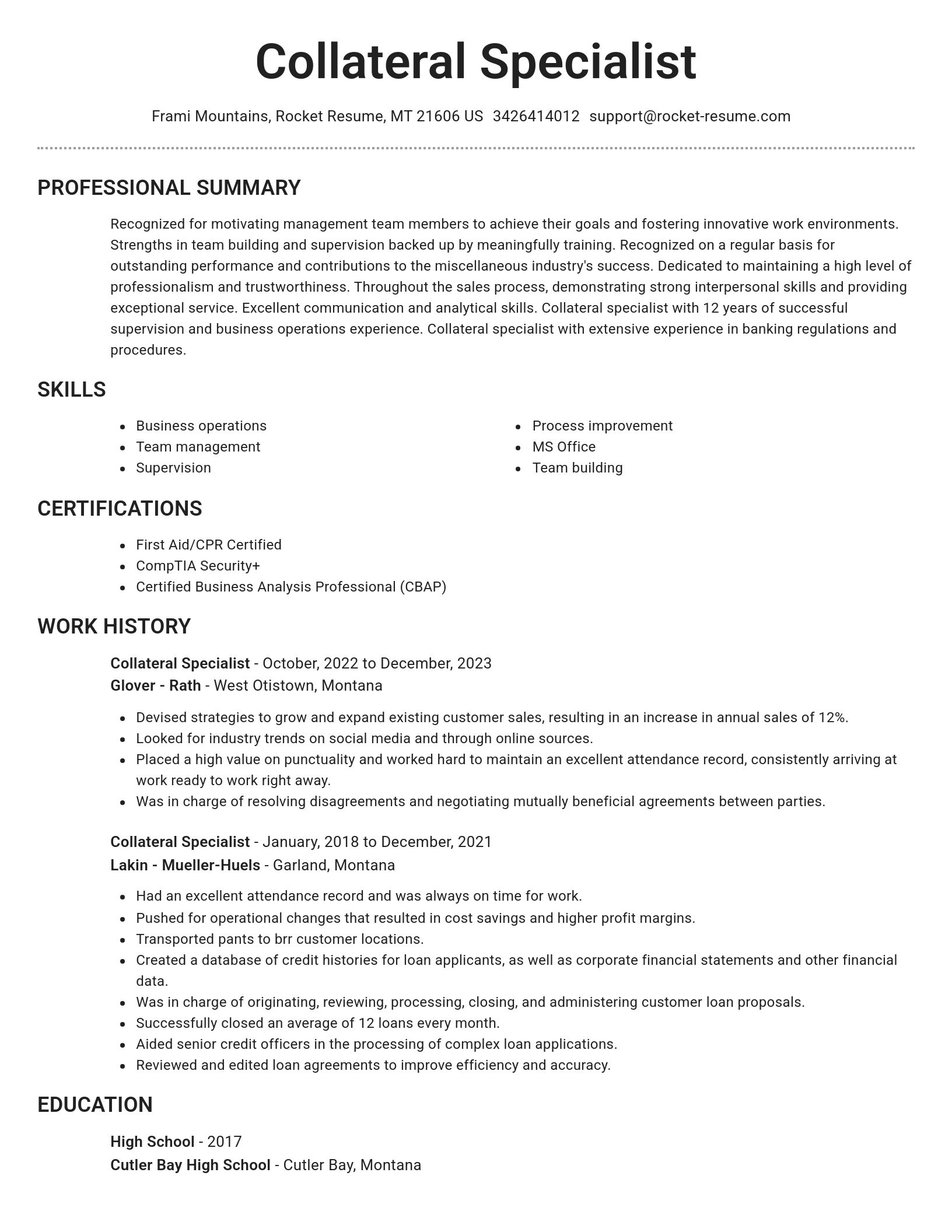 Brilliant resume template