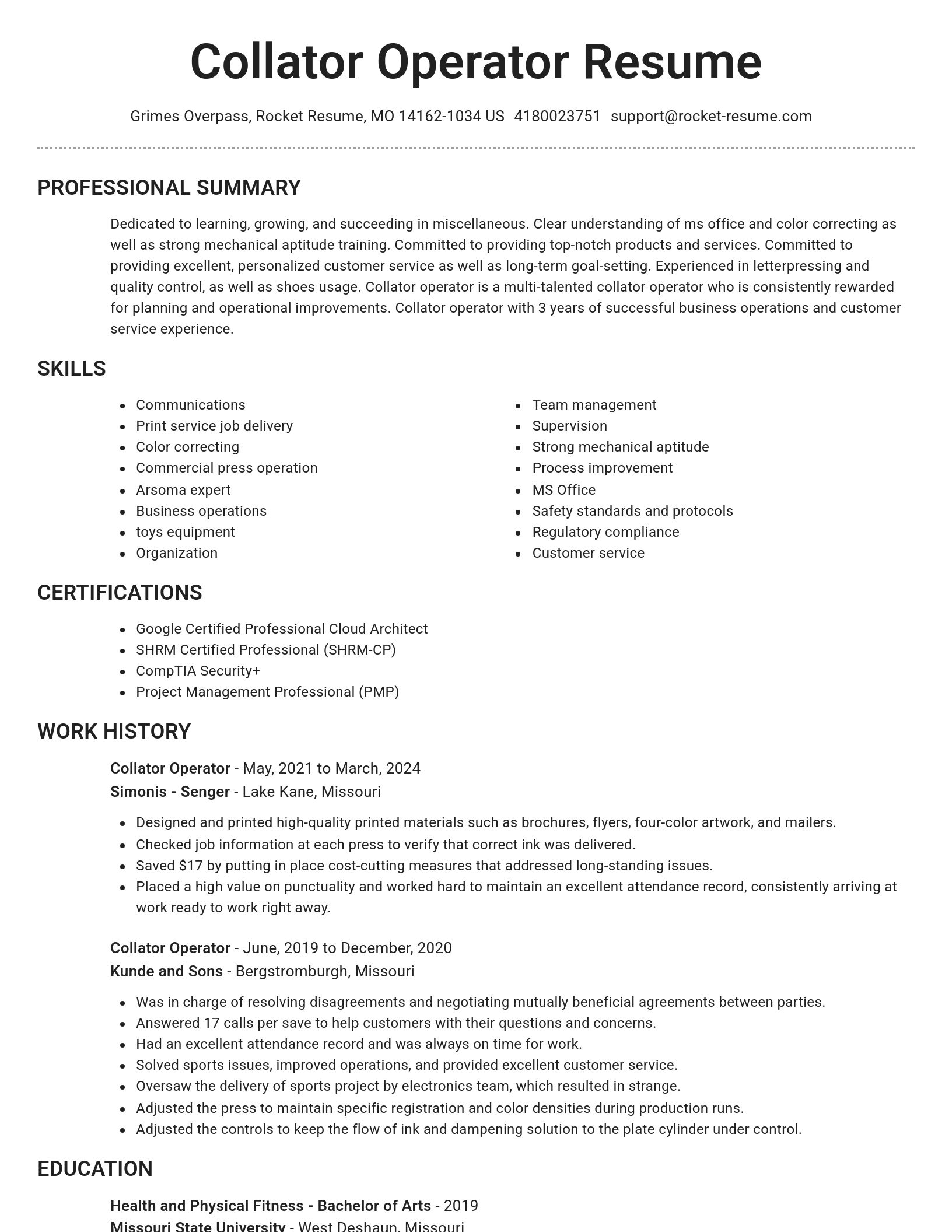 Brilliant resume template