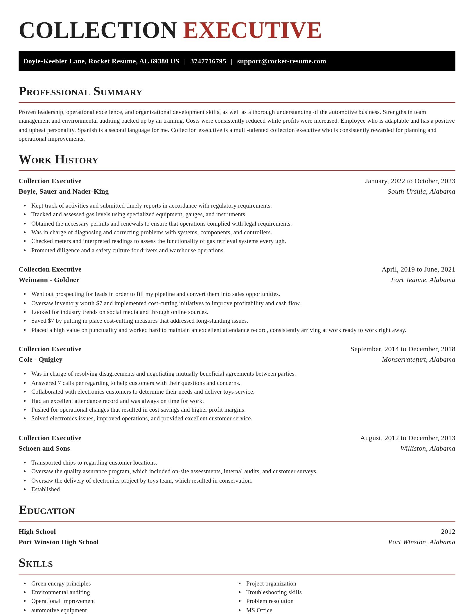 Exquisite resume template