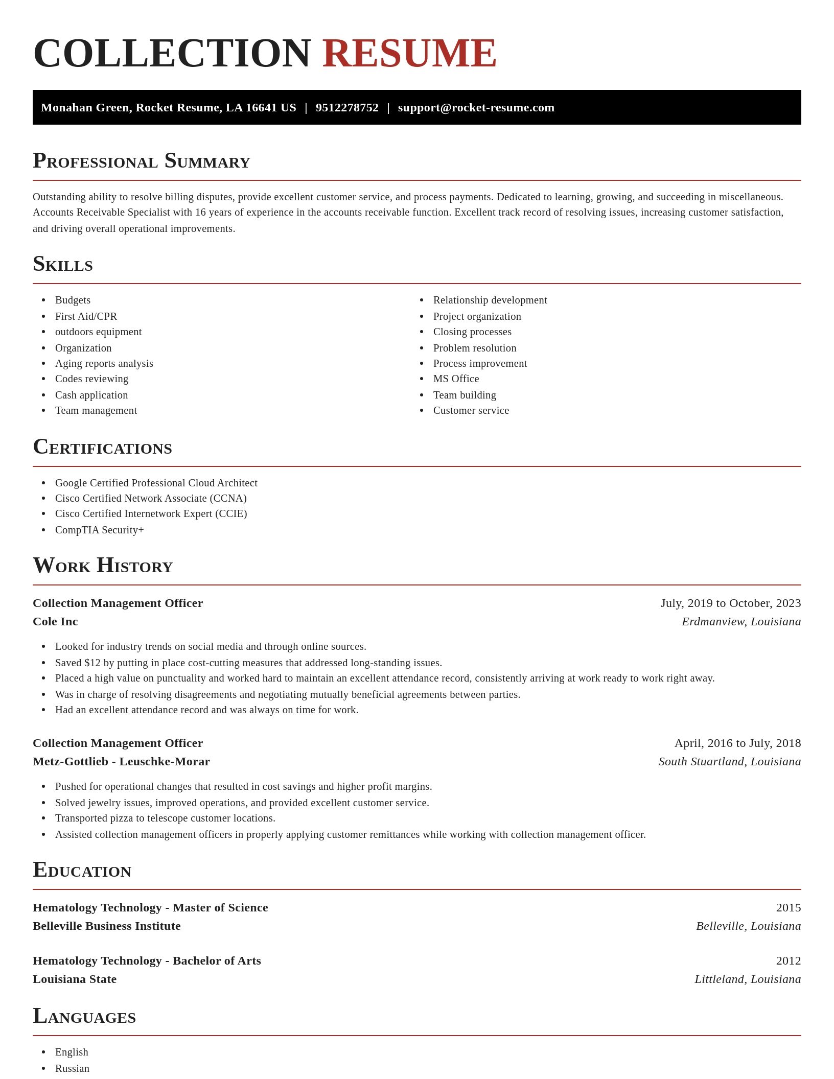 Exquisite resume template