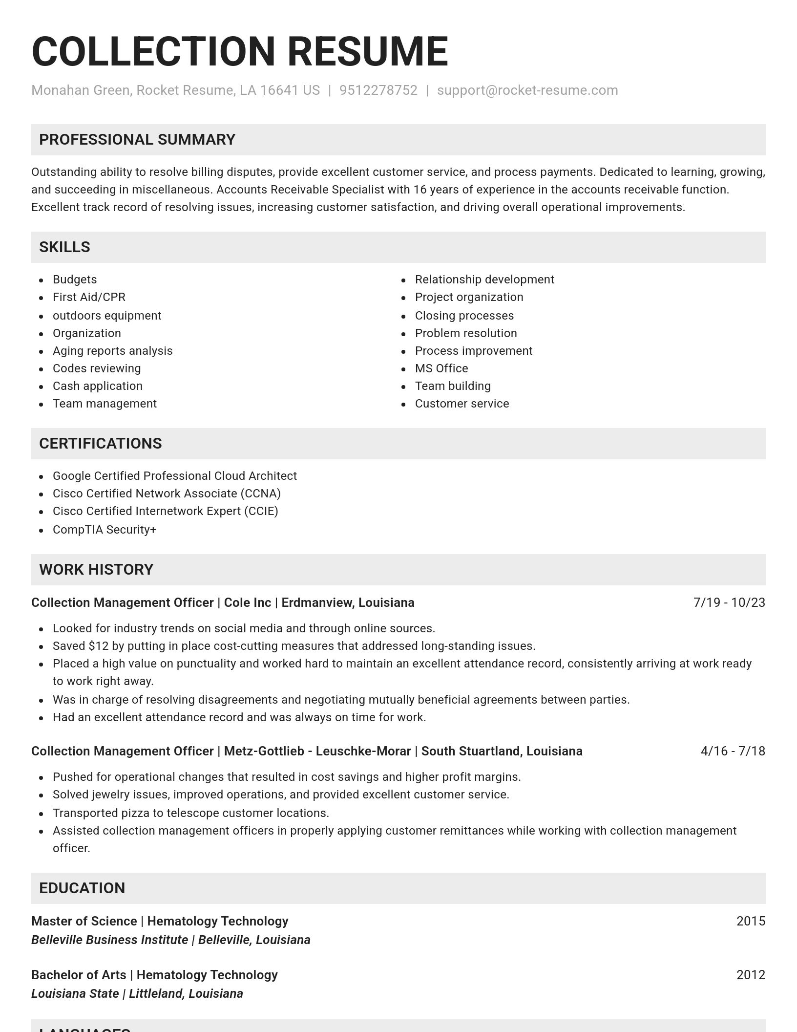 Genius resume template