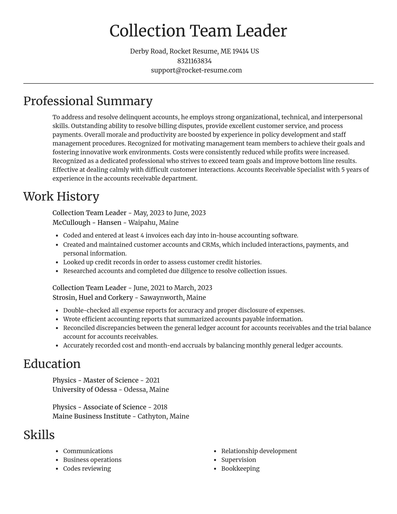 Focal Point resume template