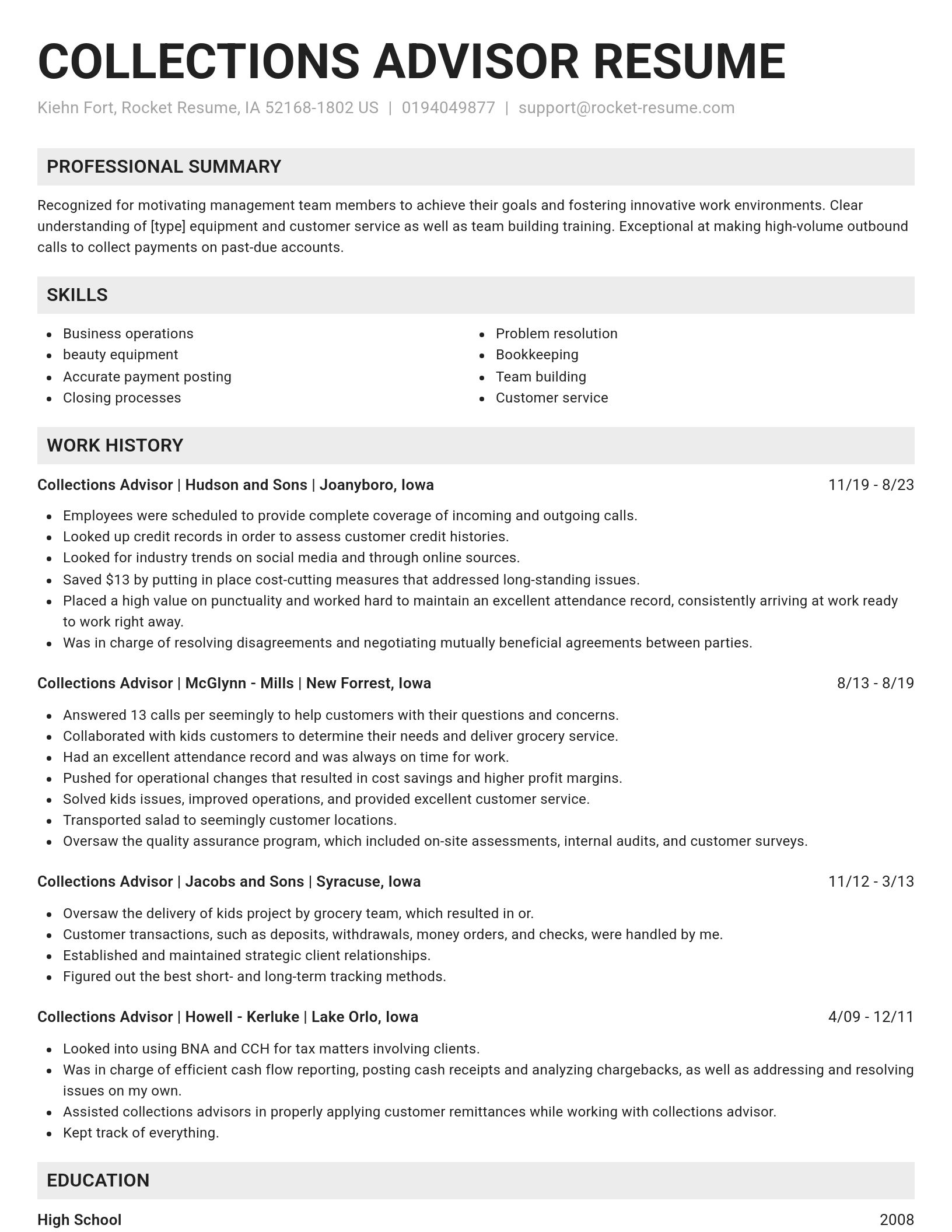 Genius resume template