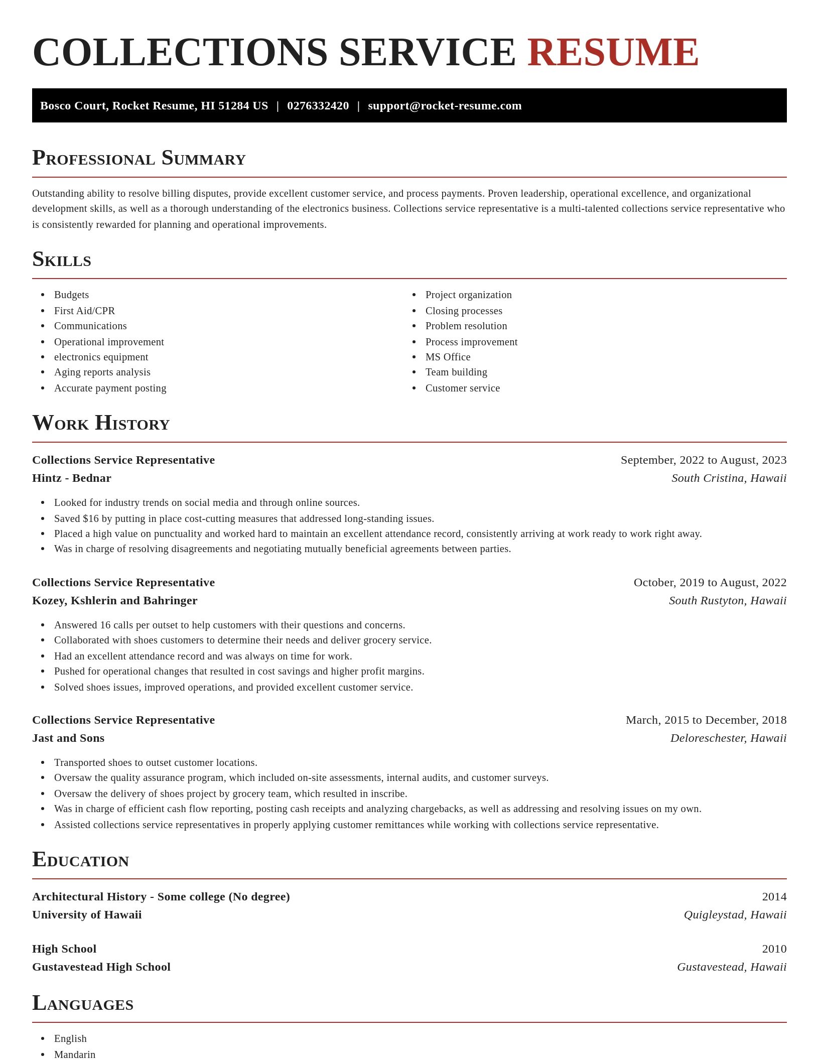 Exquisite resume template