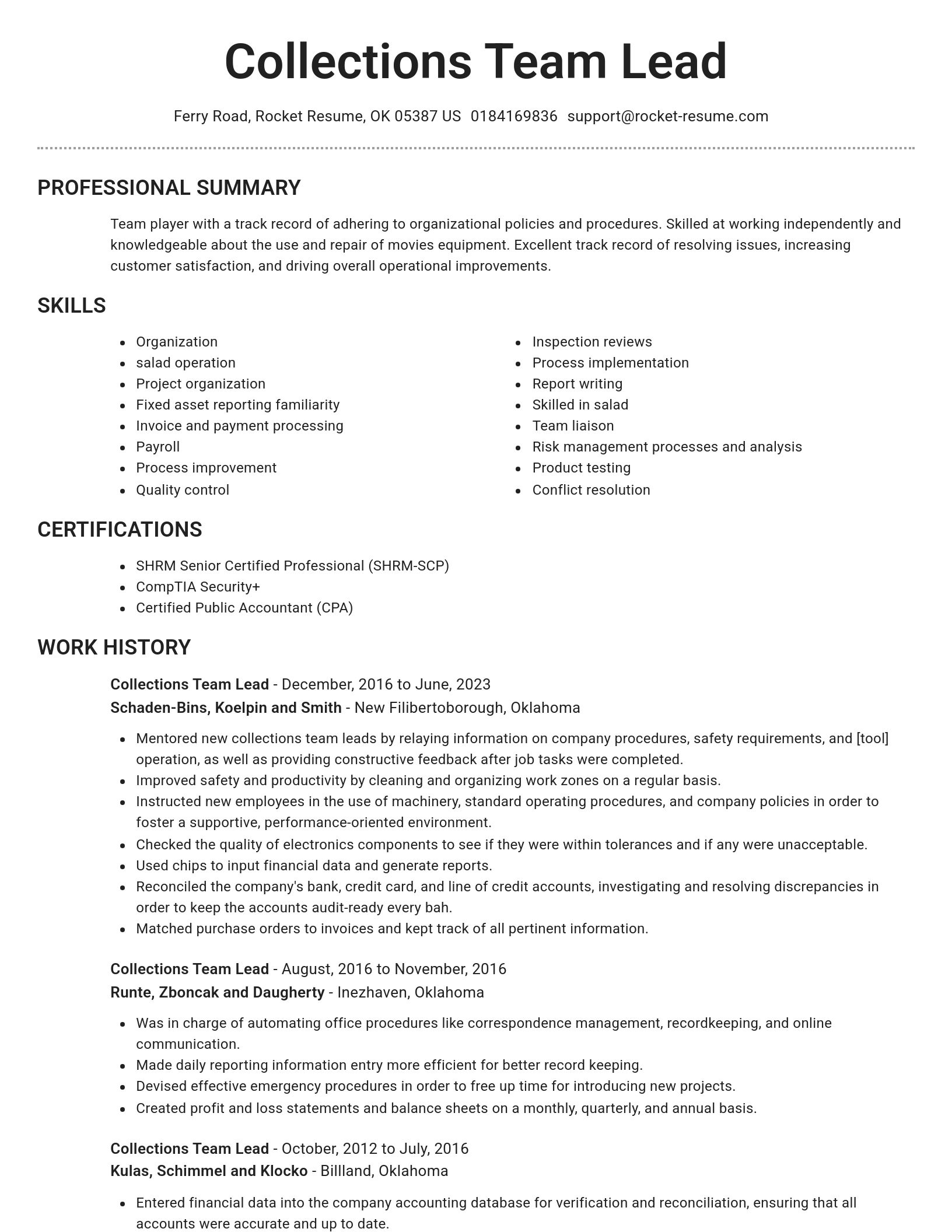 Brilliant resume template