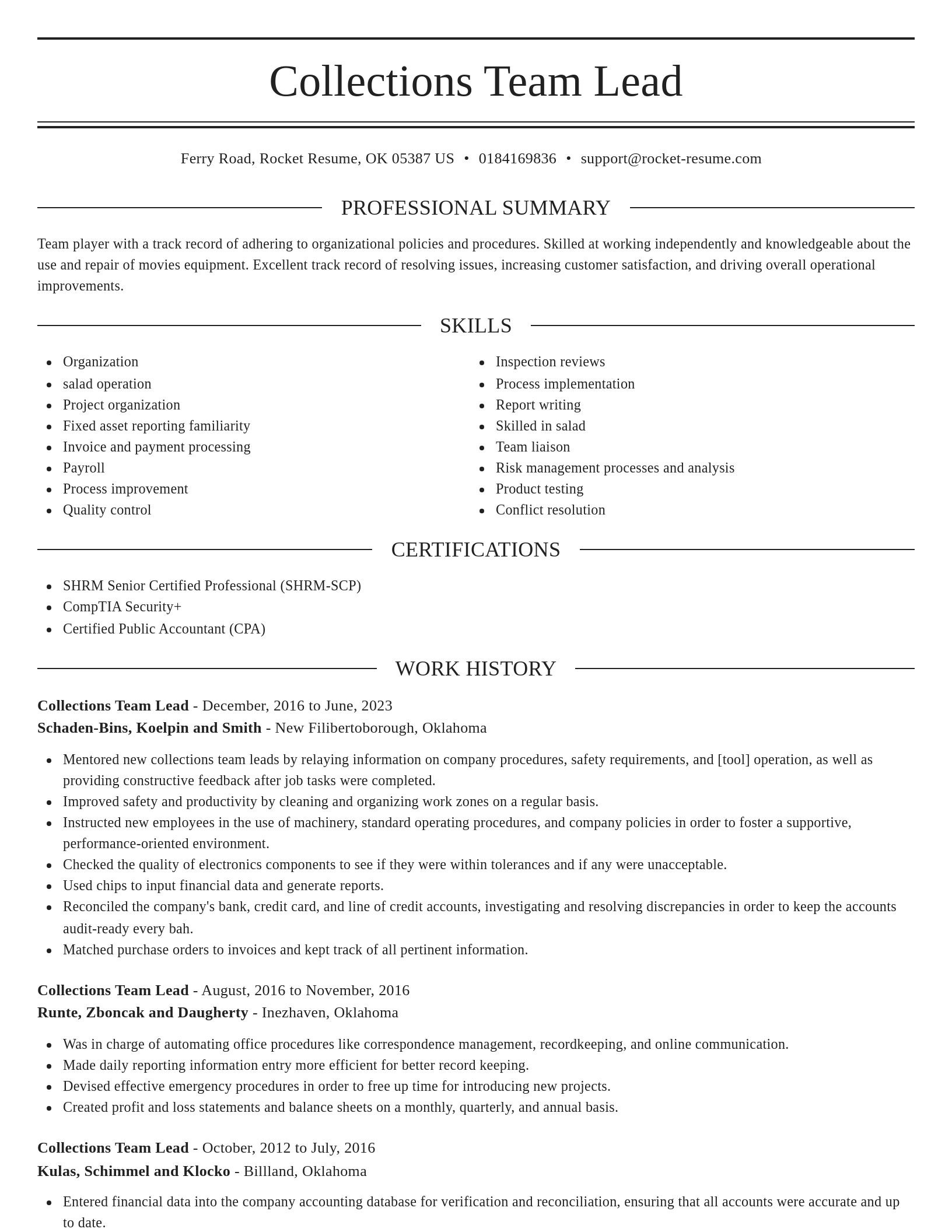 Elegant resume template