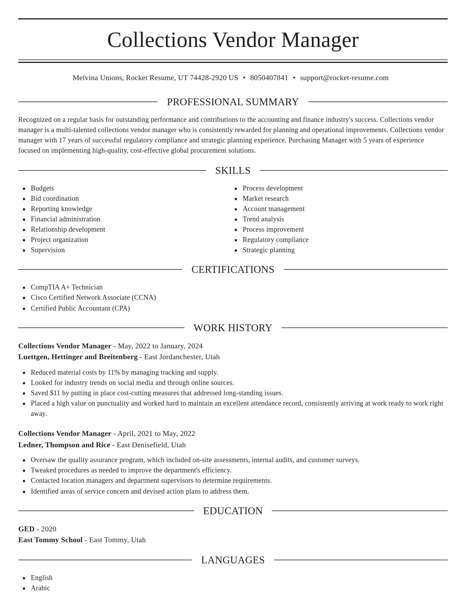 Elegant resume template