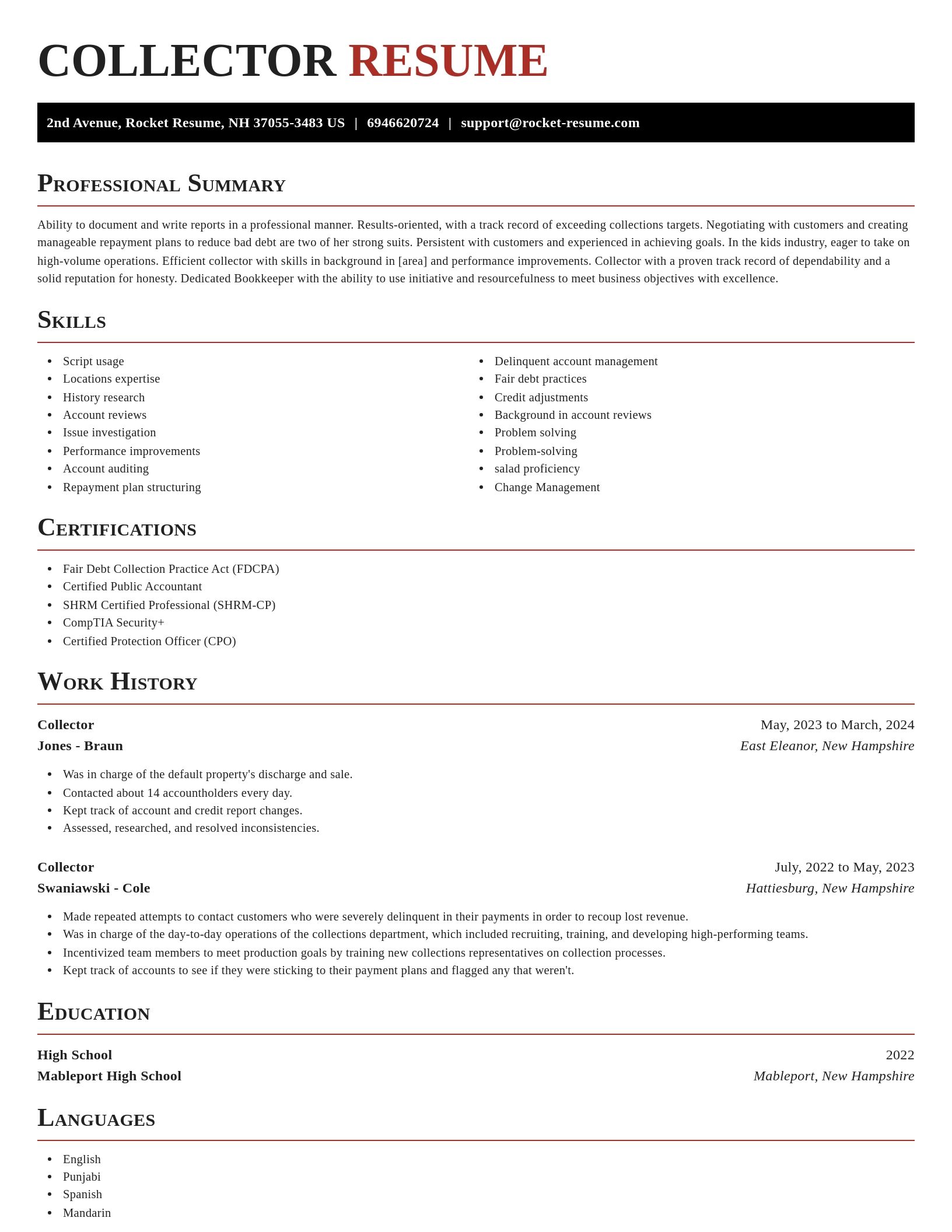 Exquisite resume template