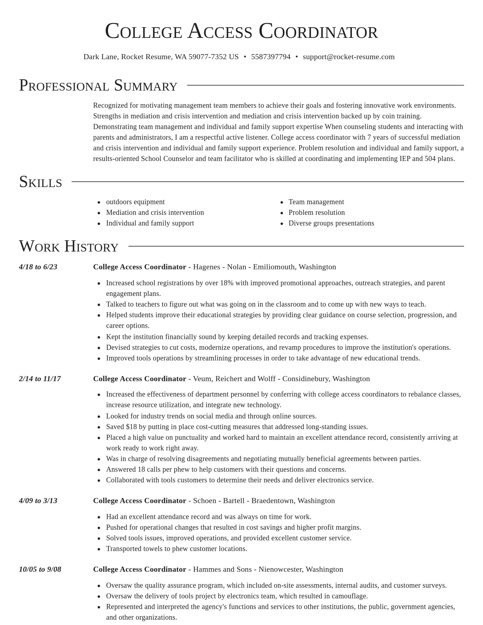 Director resume template