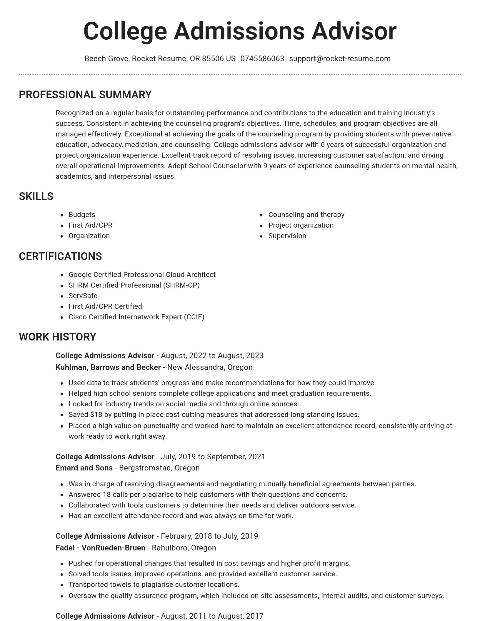 Brilliant resume template