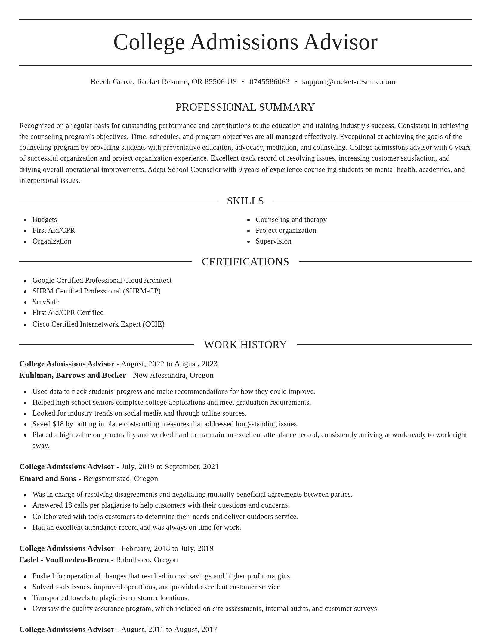 Elegant resume template