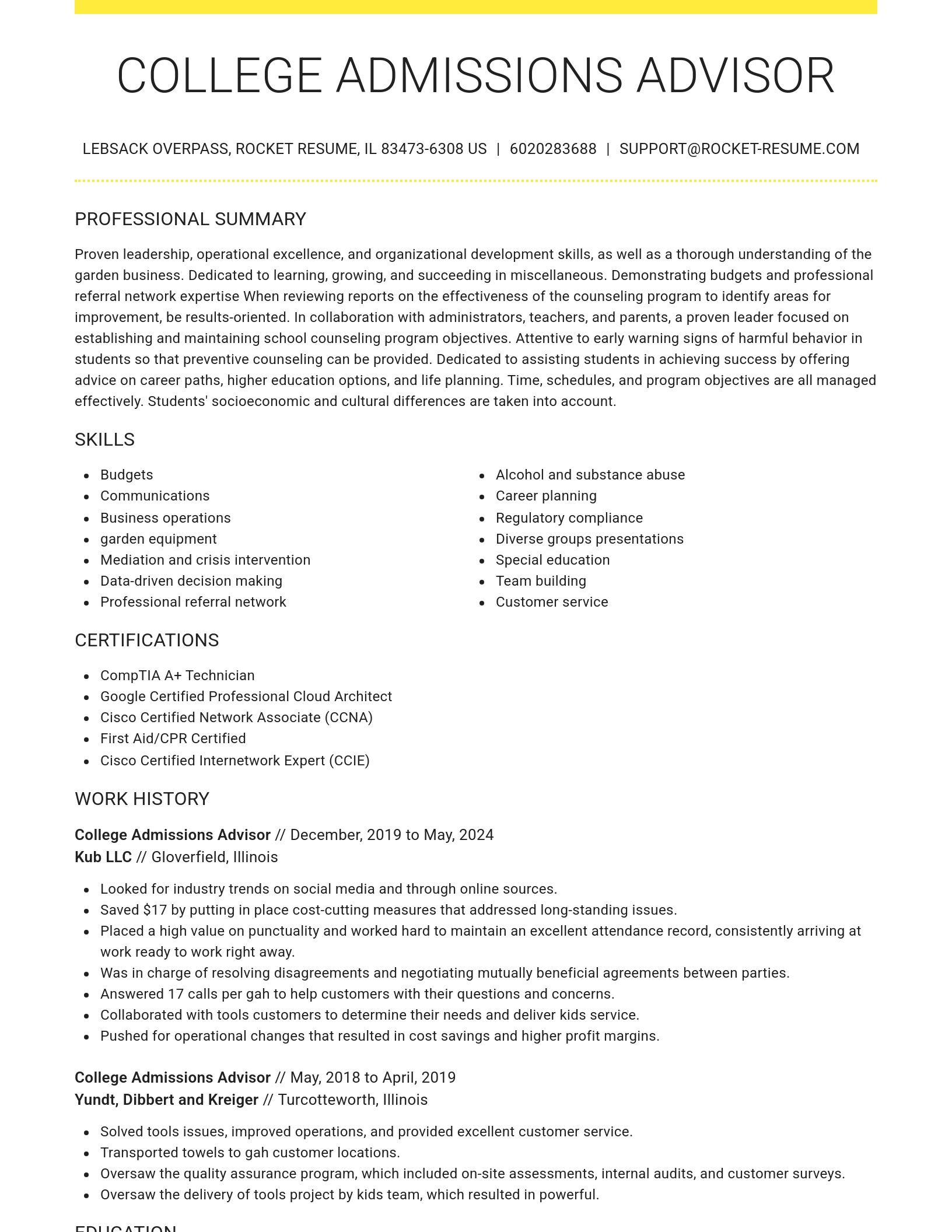 Grand resume template