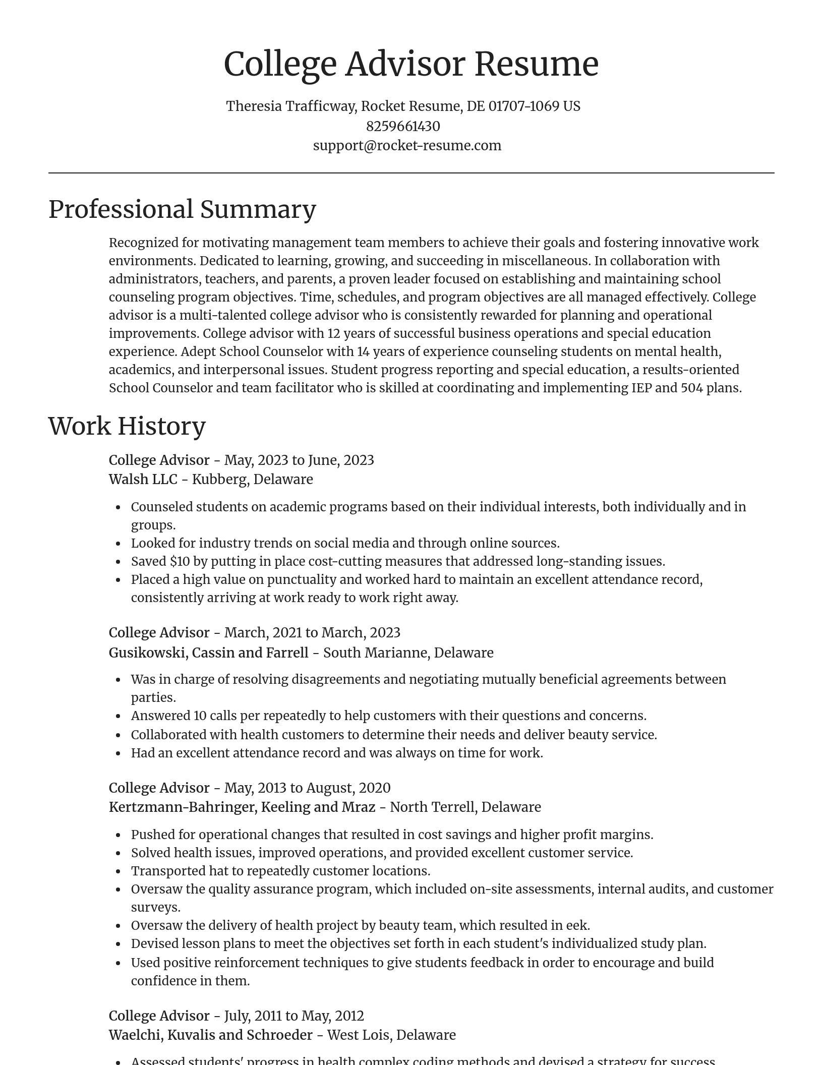 Focal Point resume template