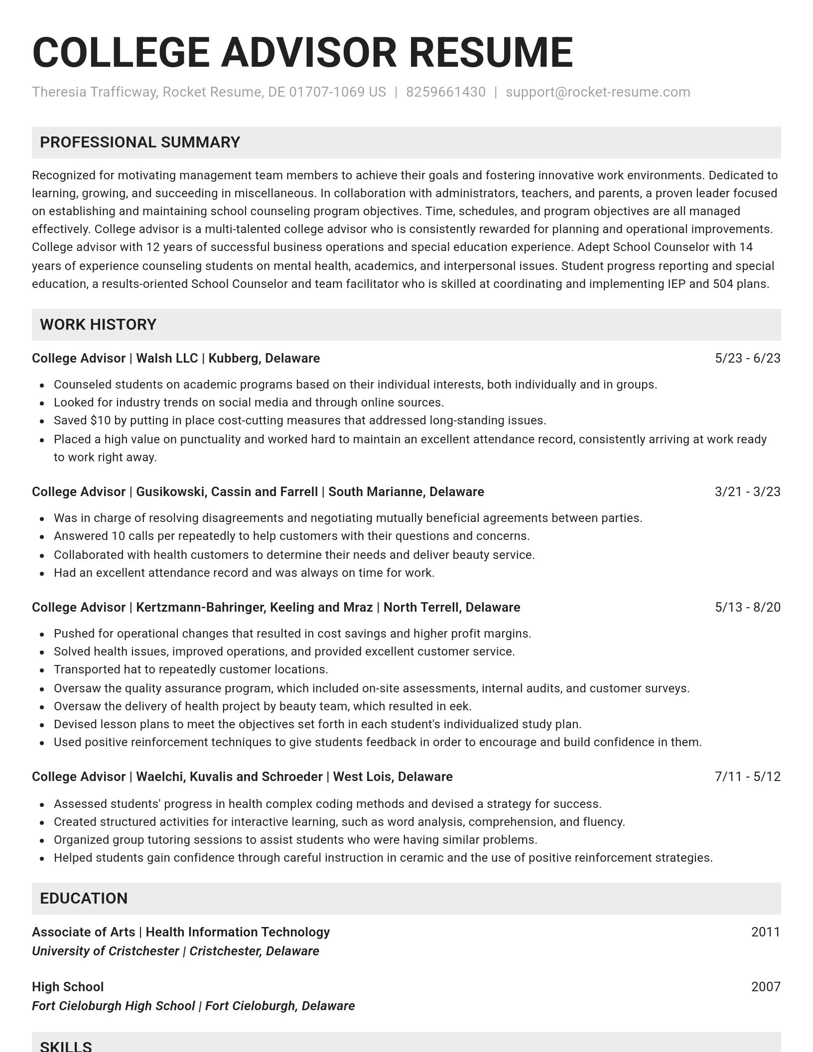 Genius resume template