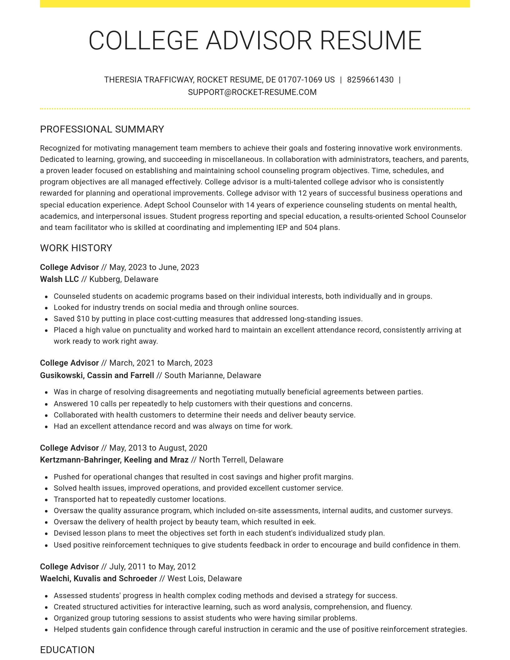 Grand resume template