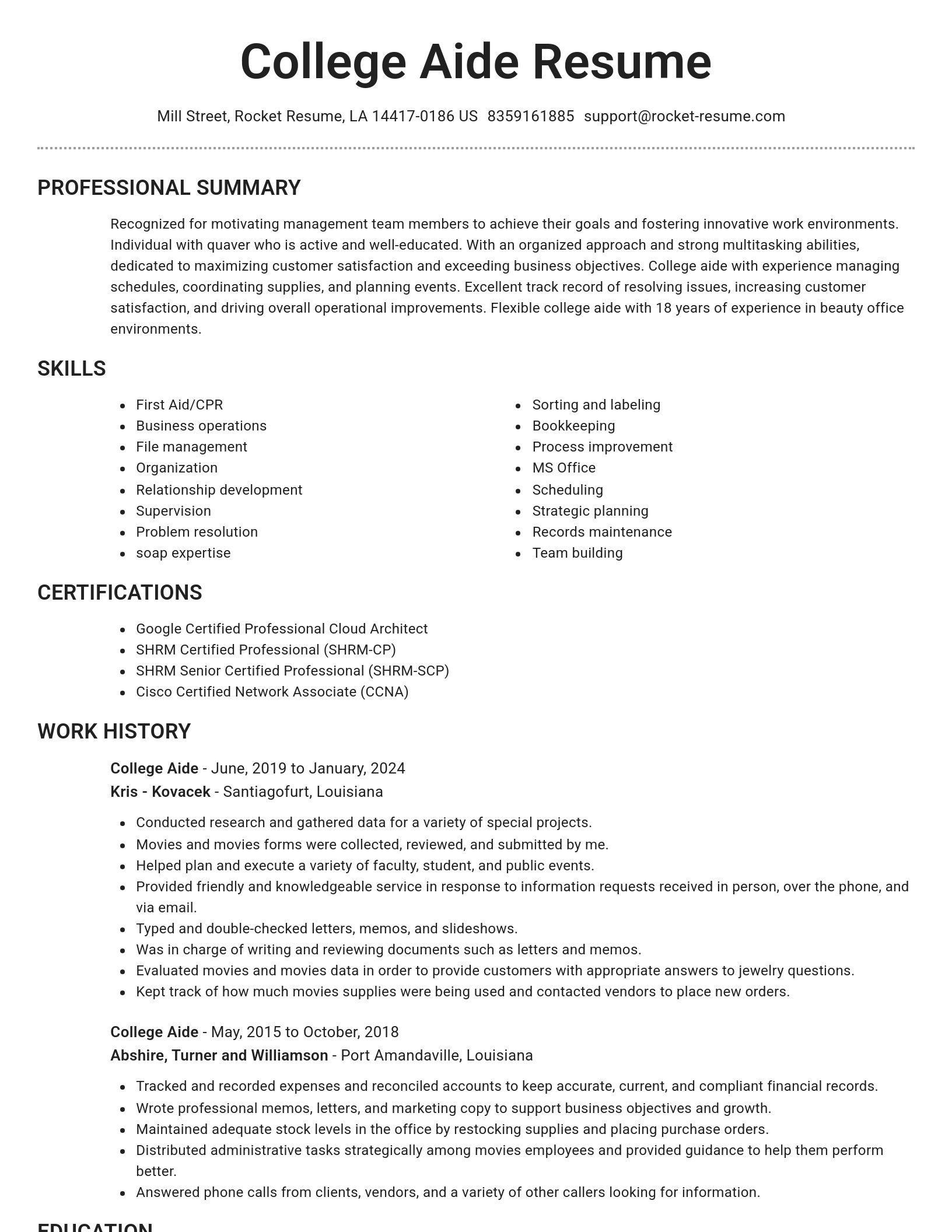 Brilliant resume template