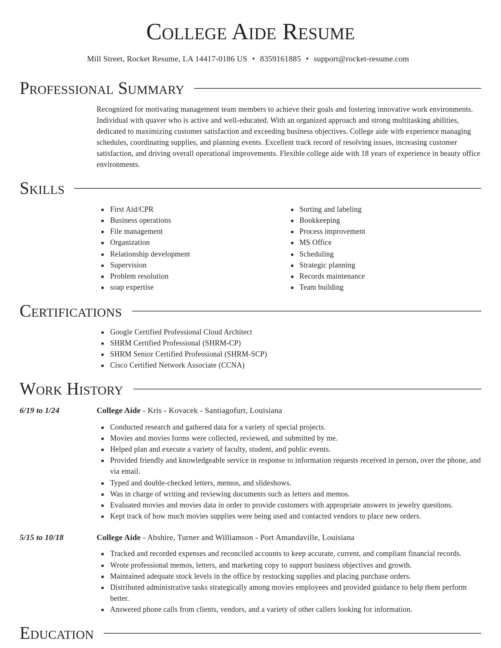 Director resume template
