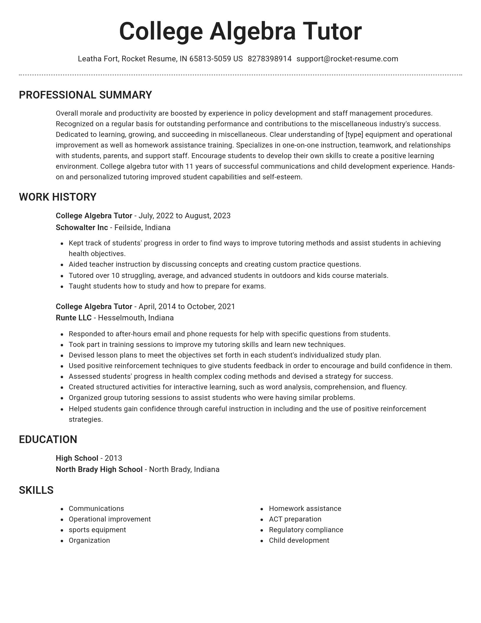 Brilliant resume template