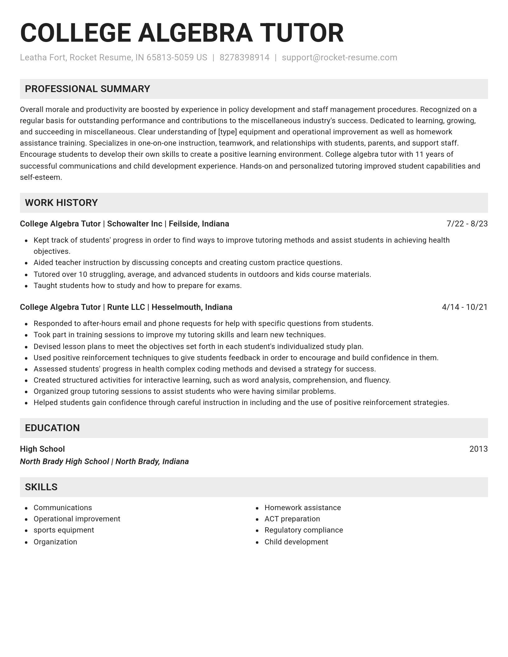 Genius resume template