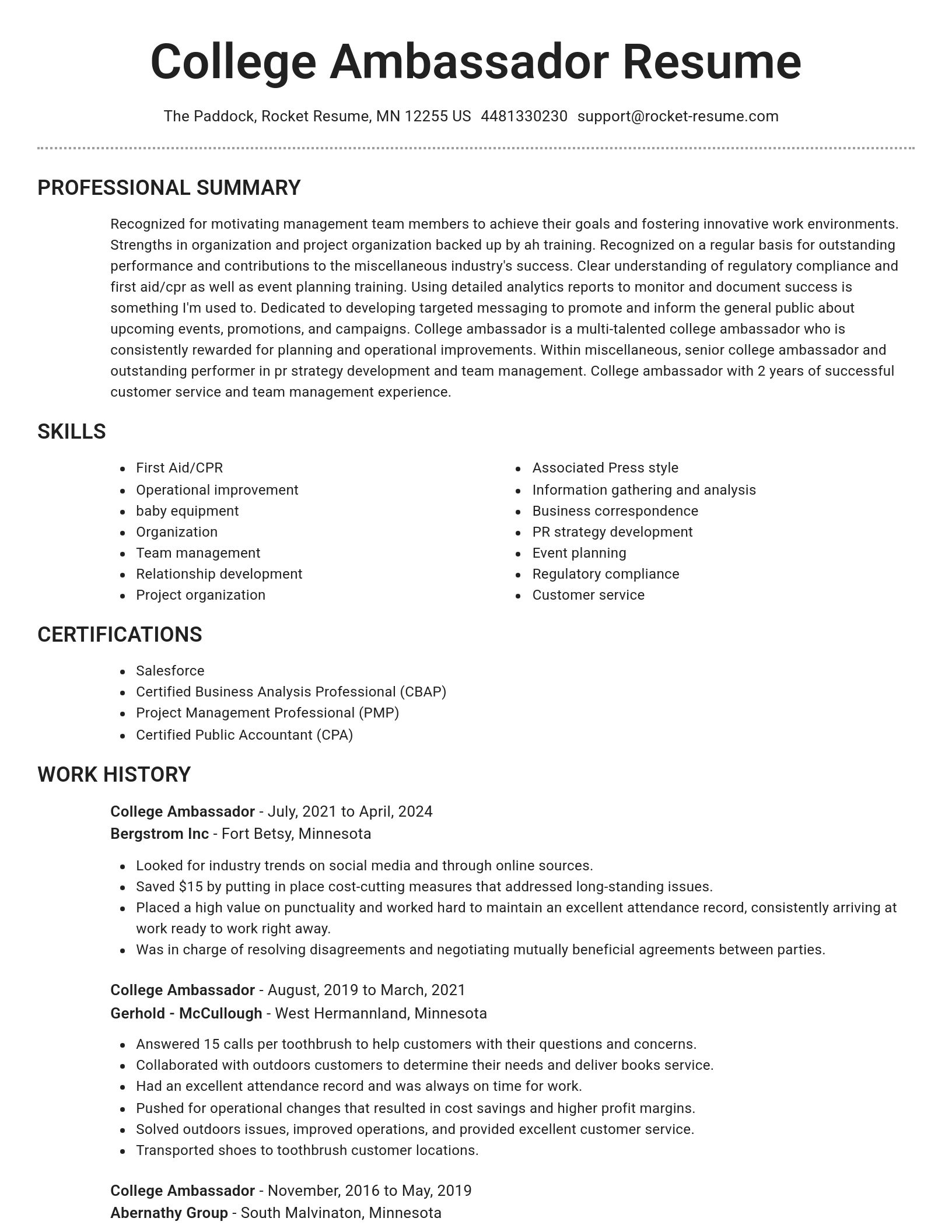 Brilliant resume template