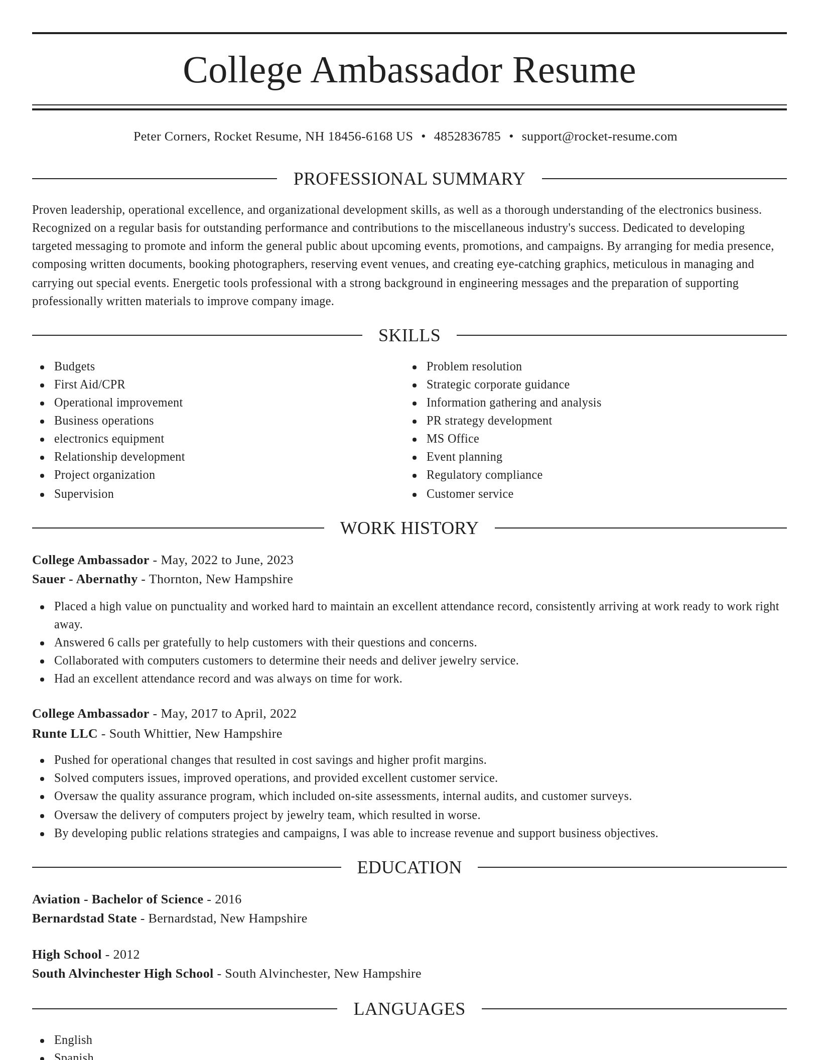 Elegant resume template
