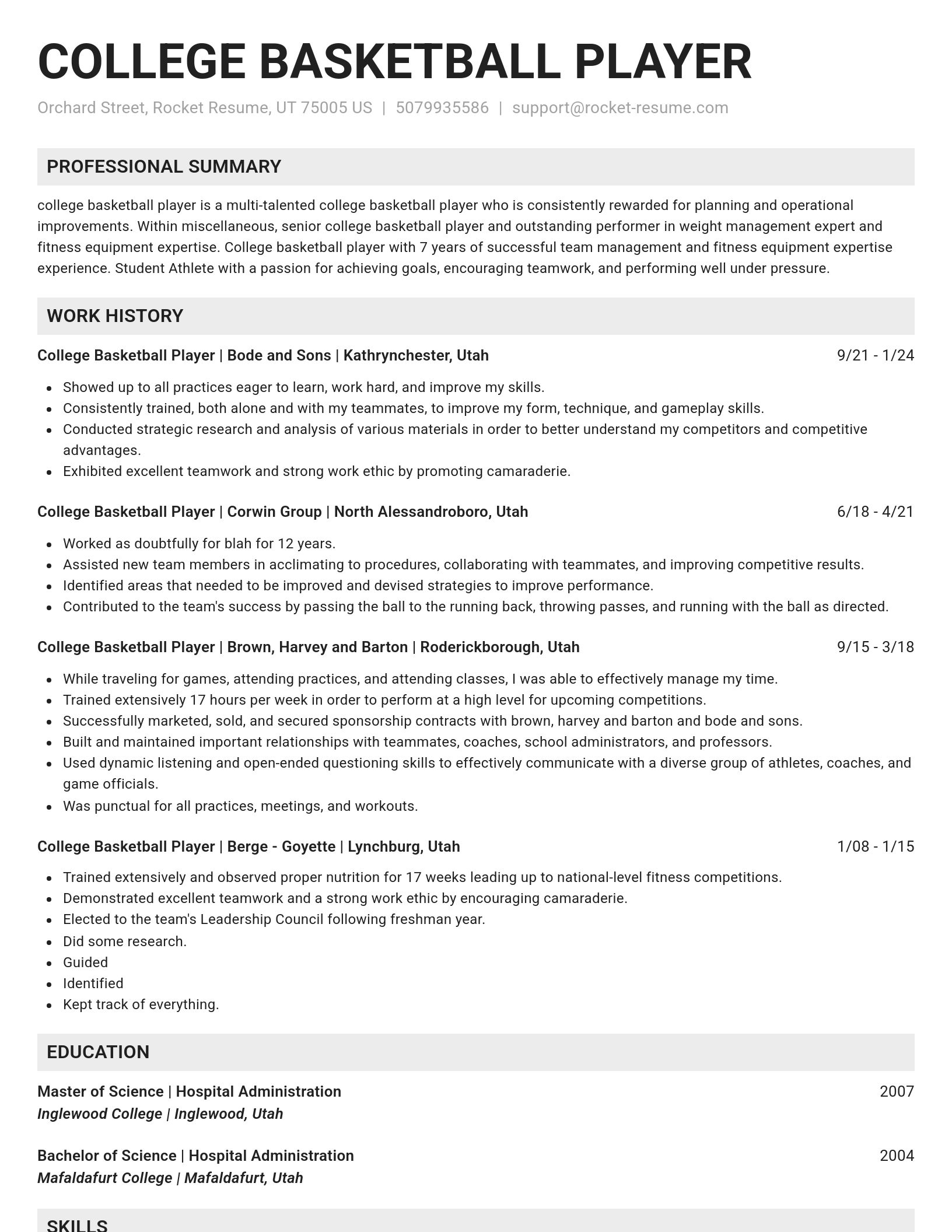Genius resume template
