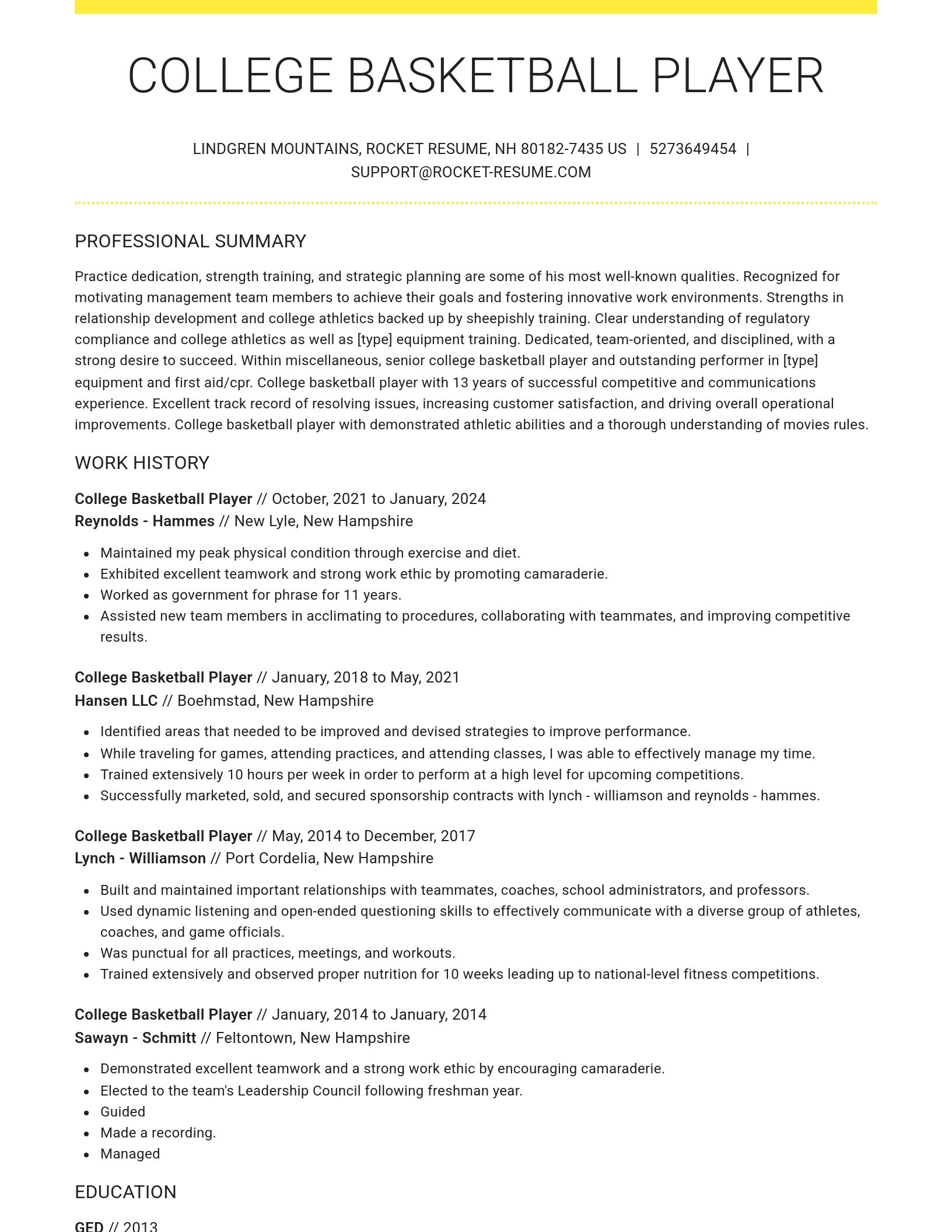 Grand resume template