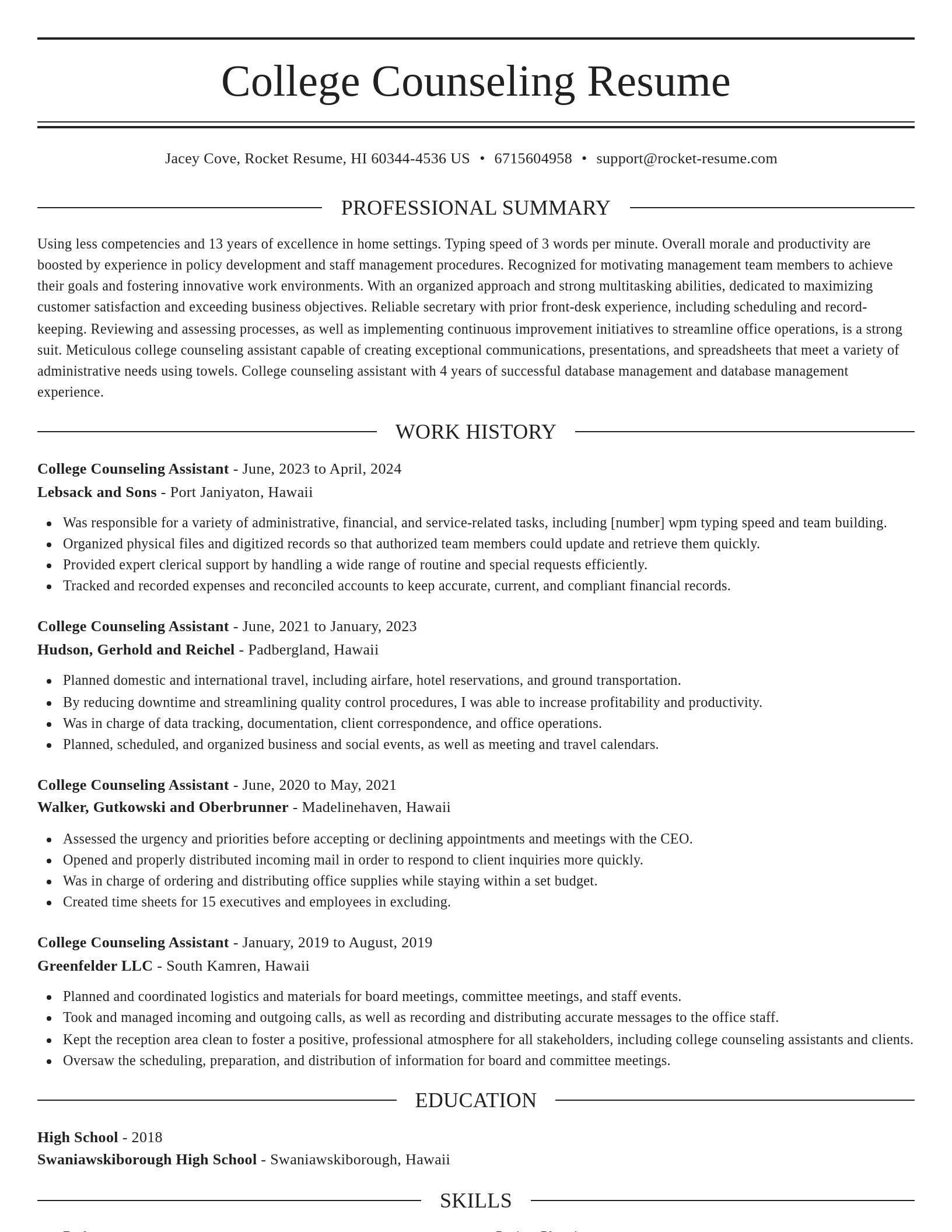 Elegant resume template