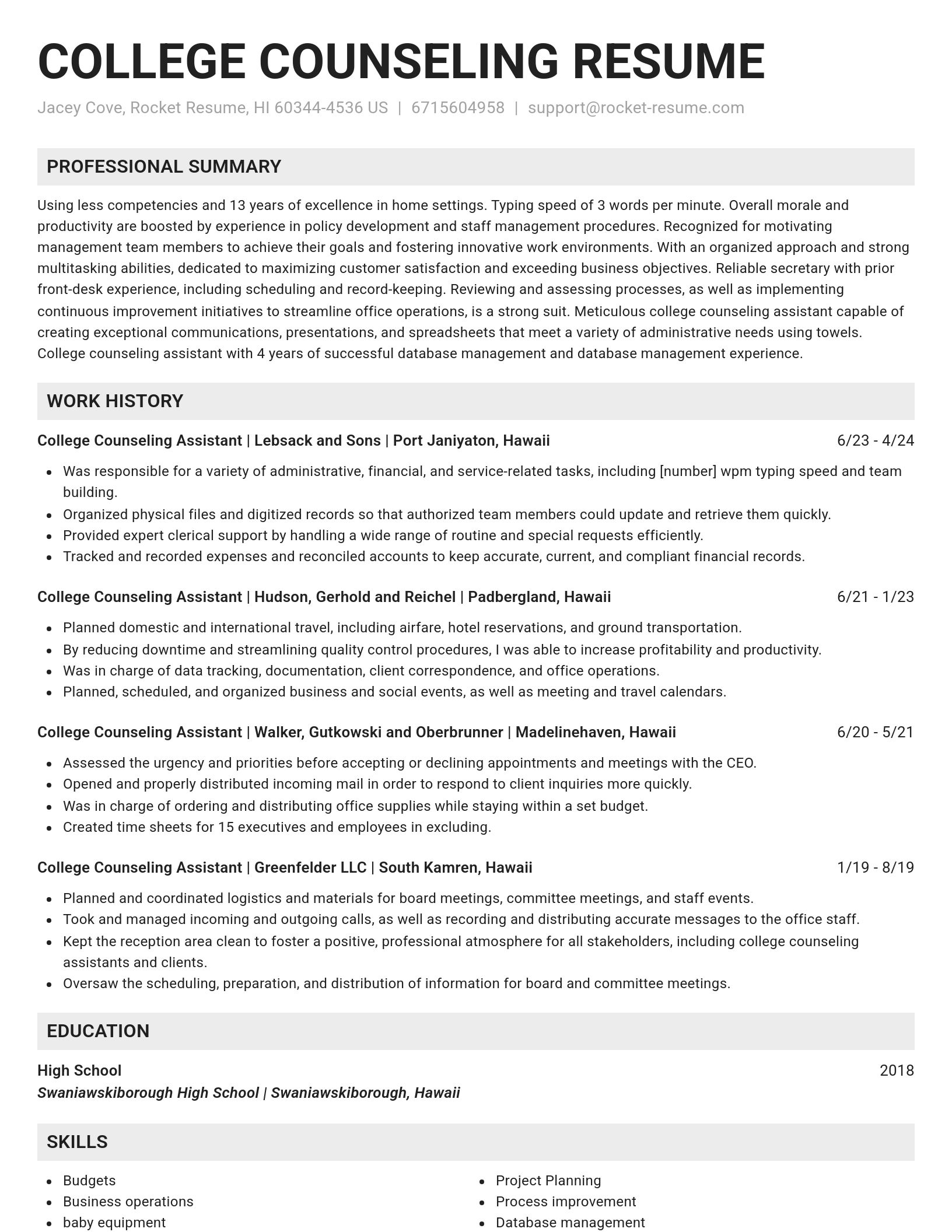 Genius resume template