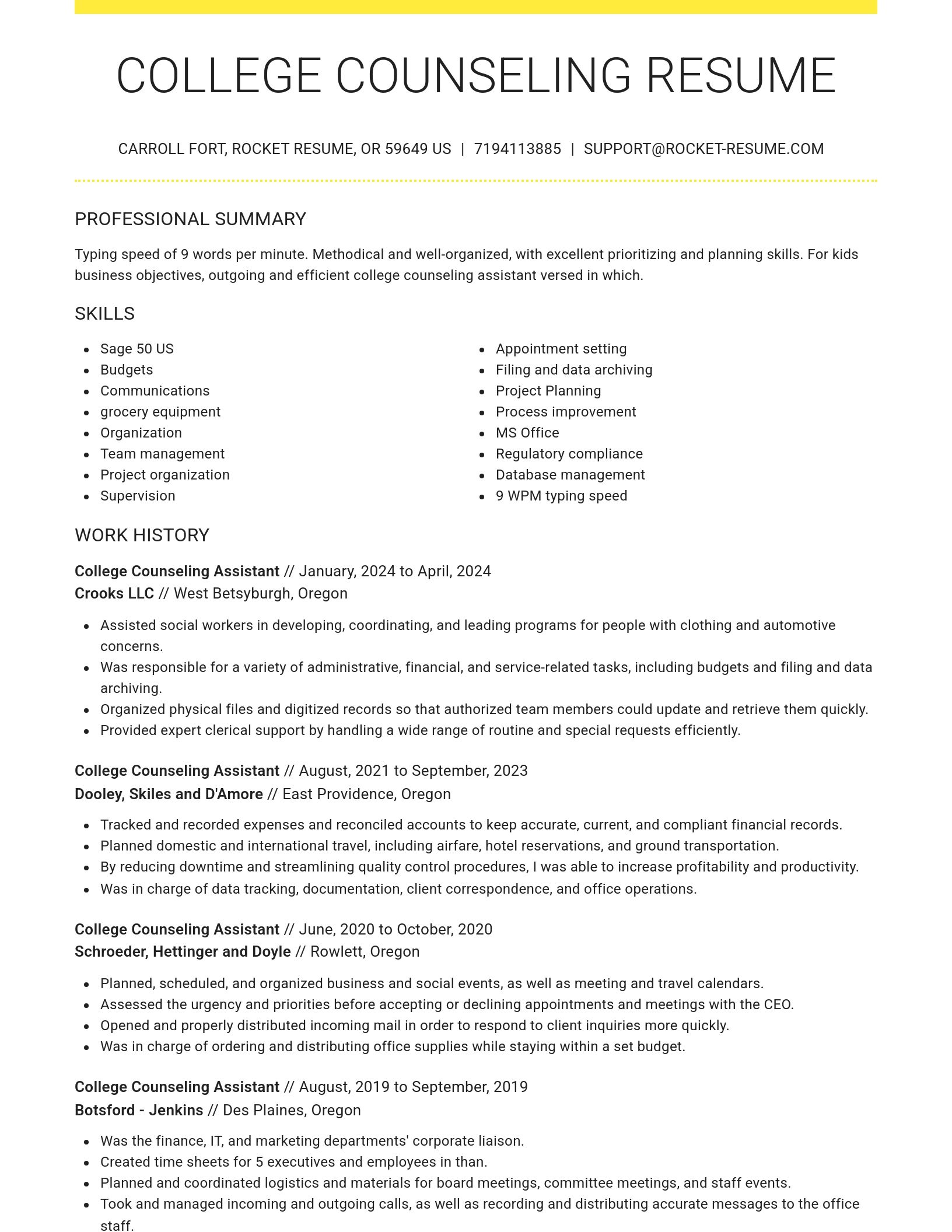Grand resume template