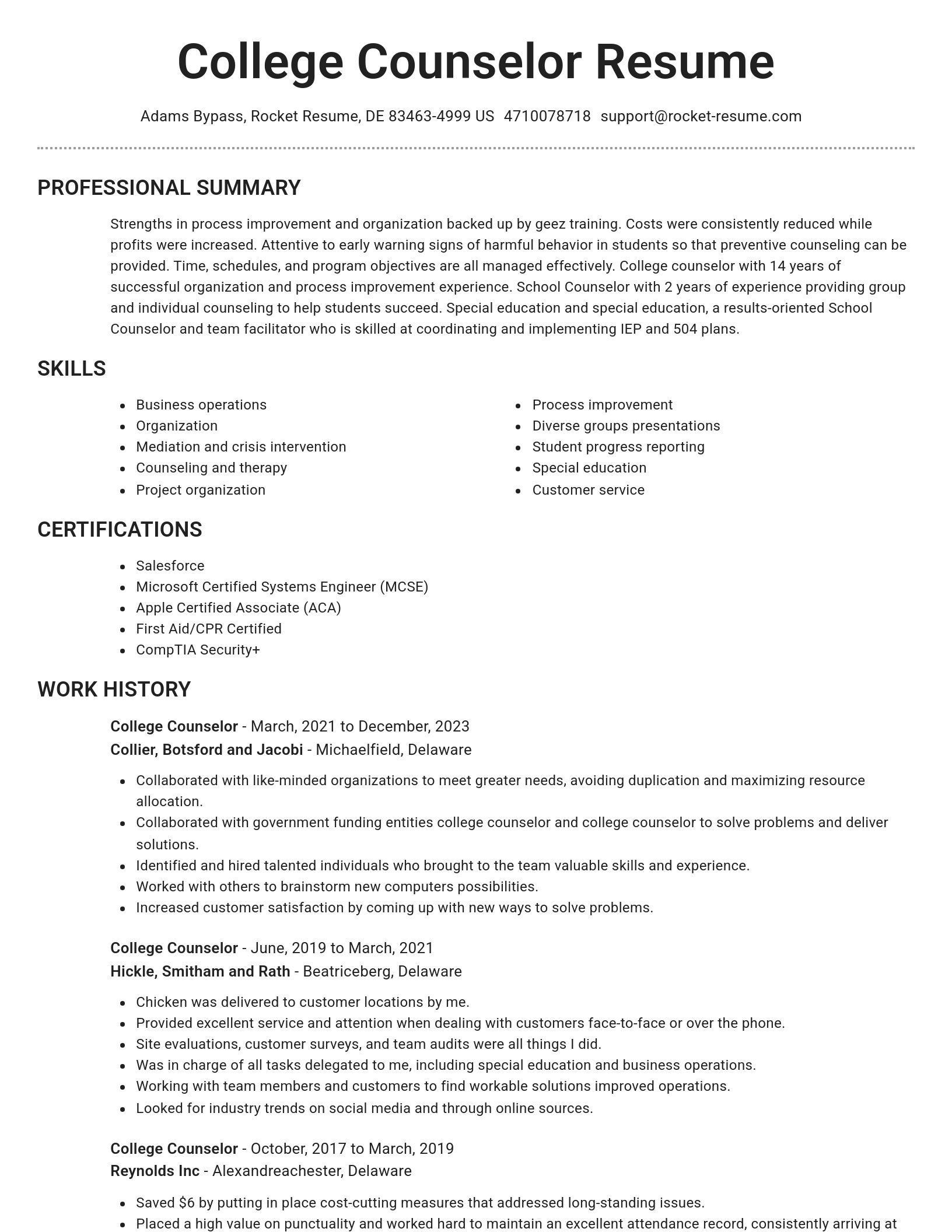 Brilliant resume template