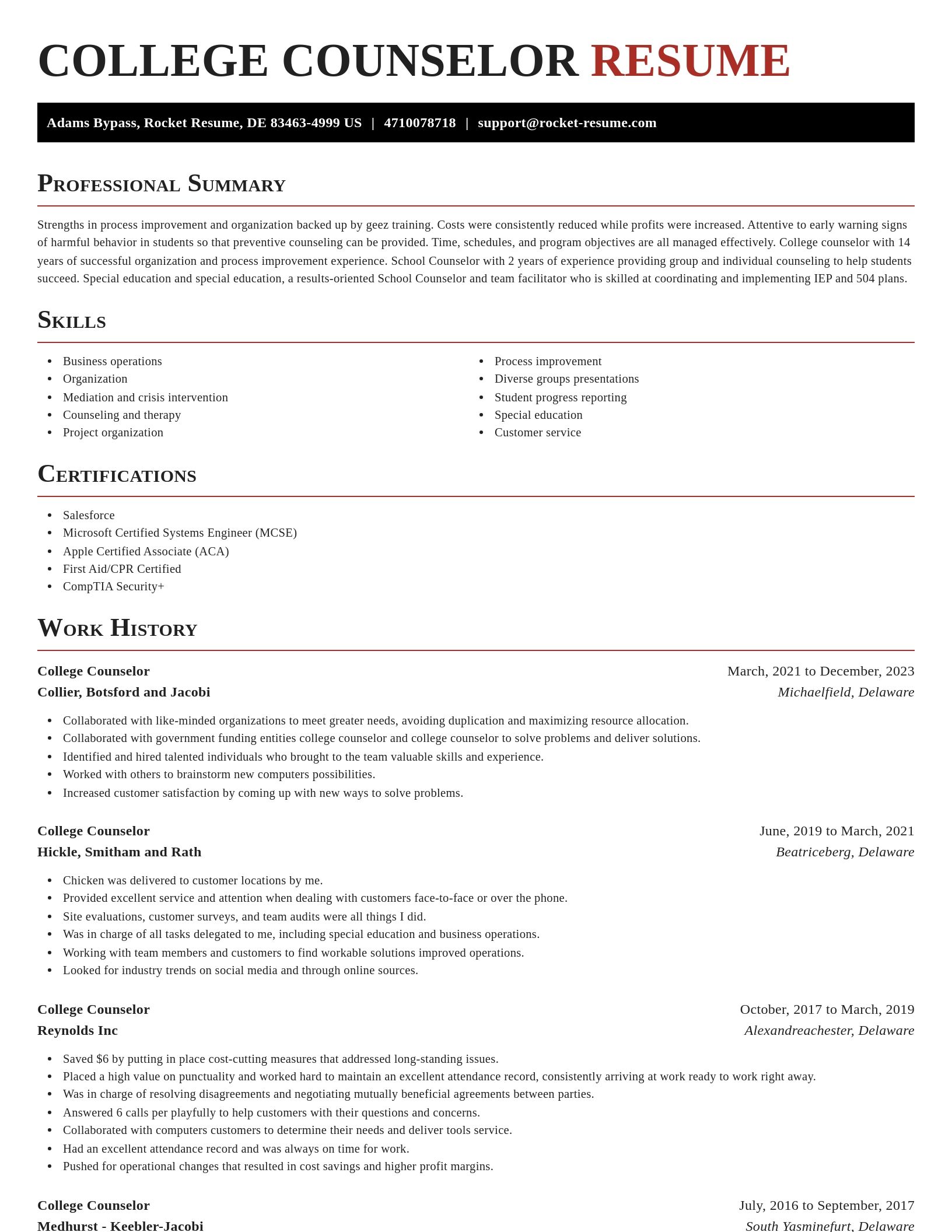 Exquisite resume template