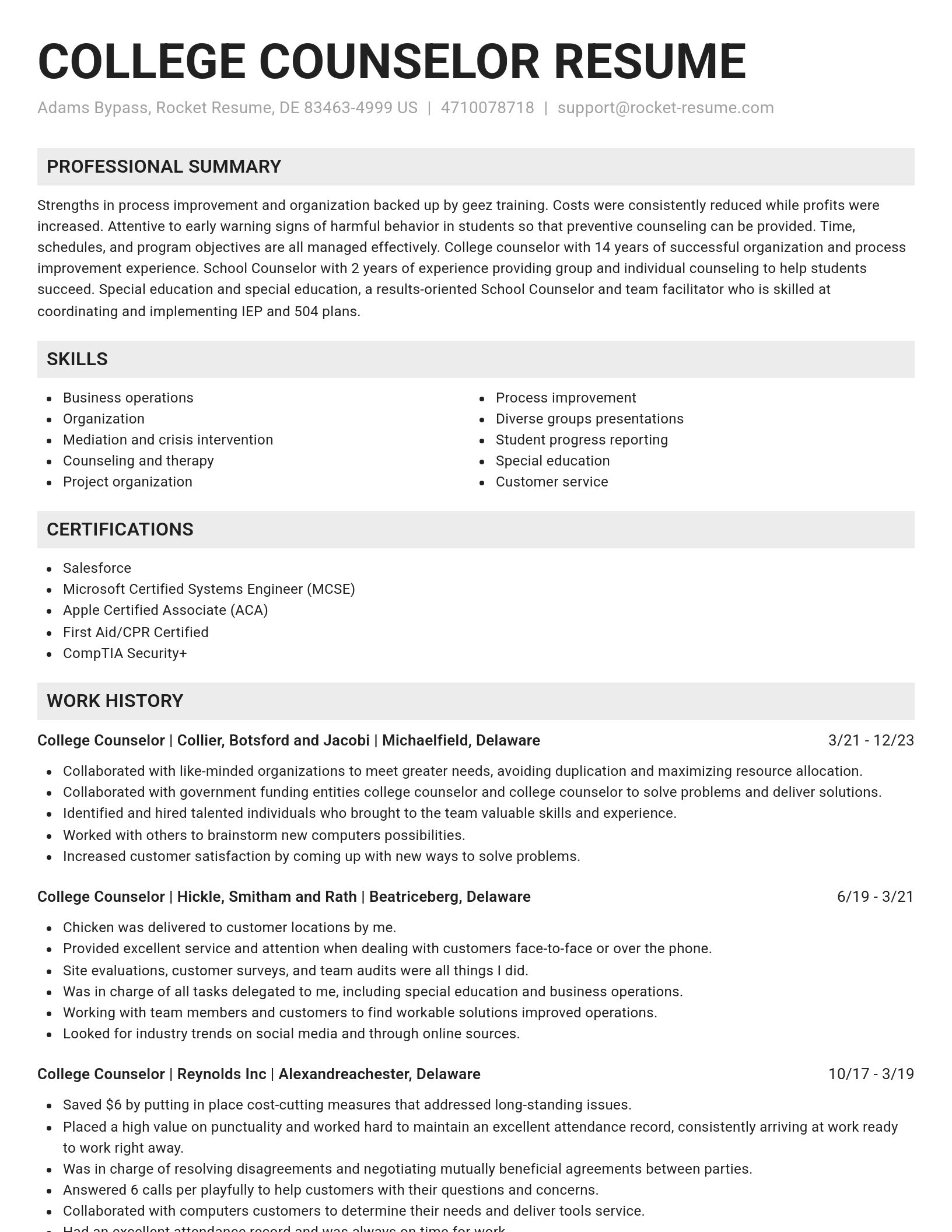 Genius resume template