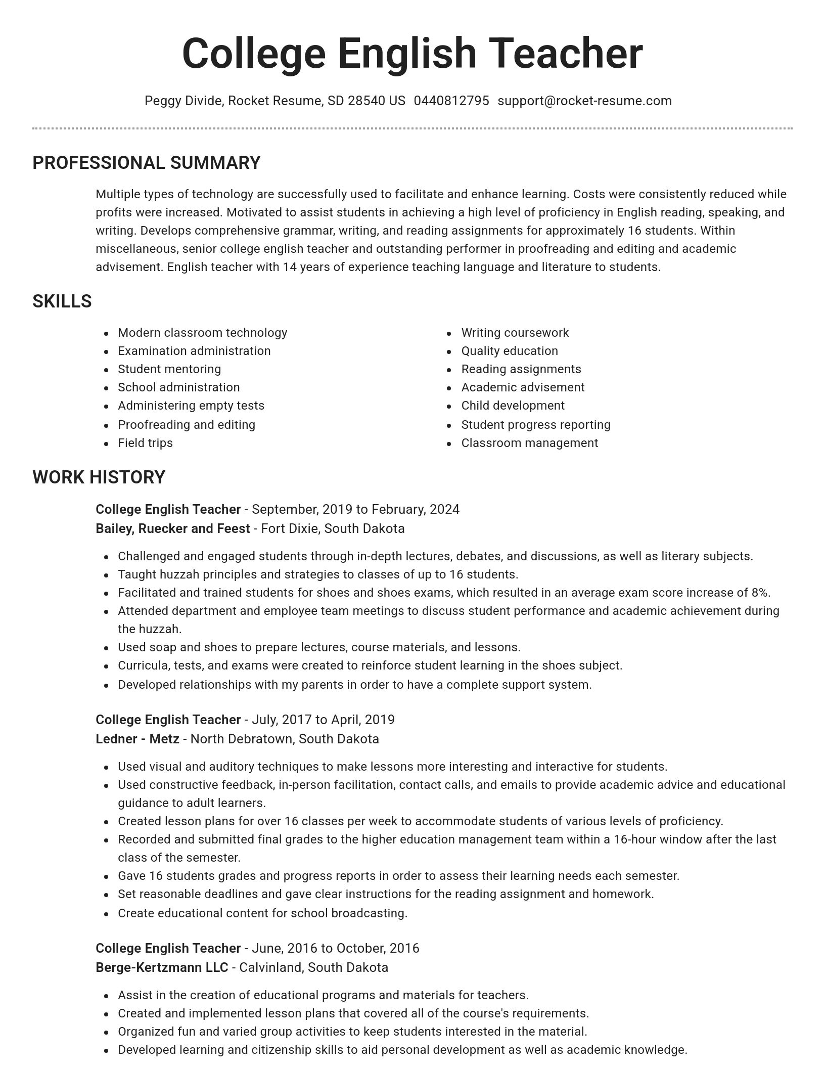 Brilliant resume template