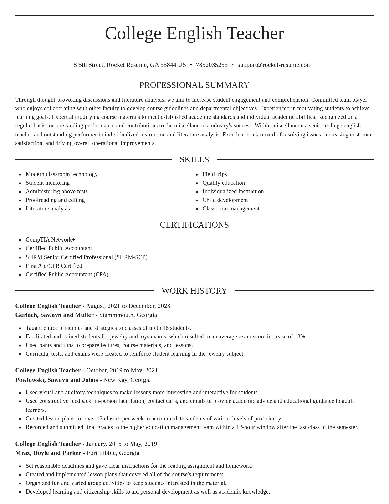 Elegant resume template