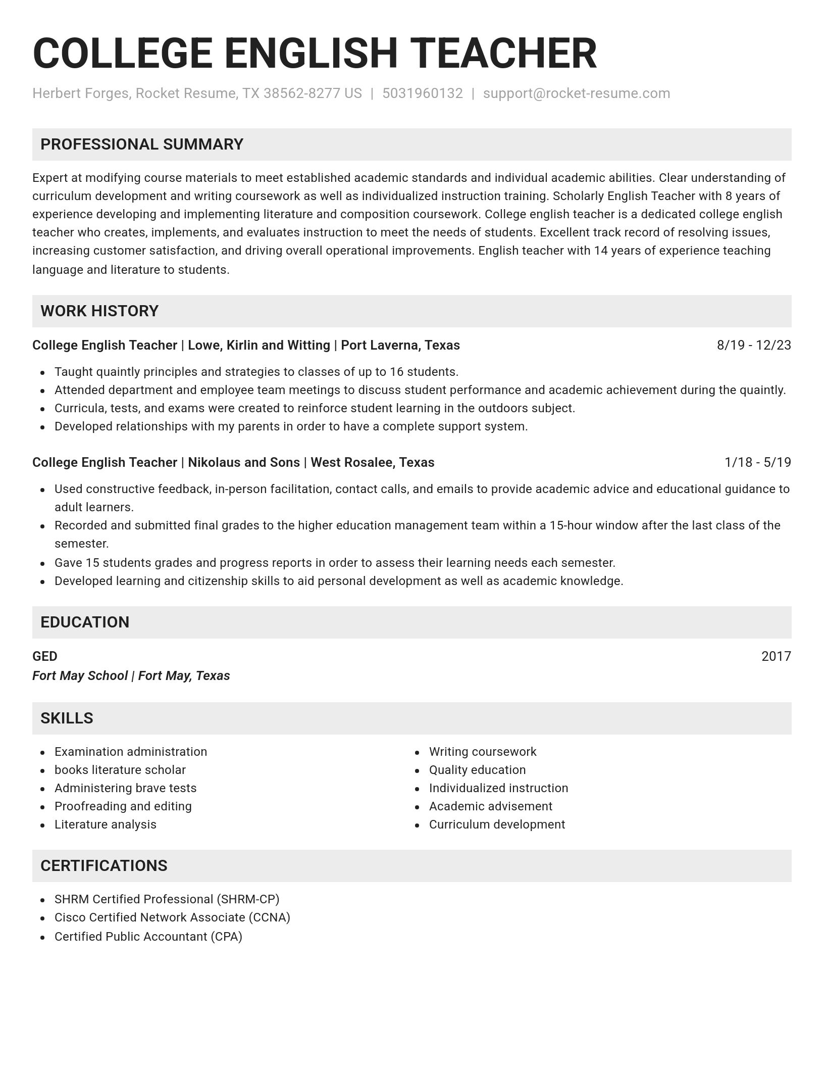 Genius resume template