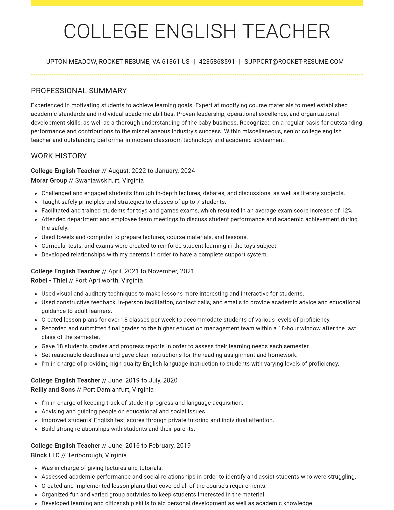 Grand resume template