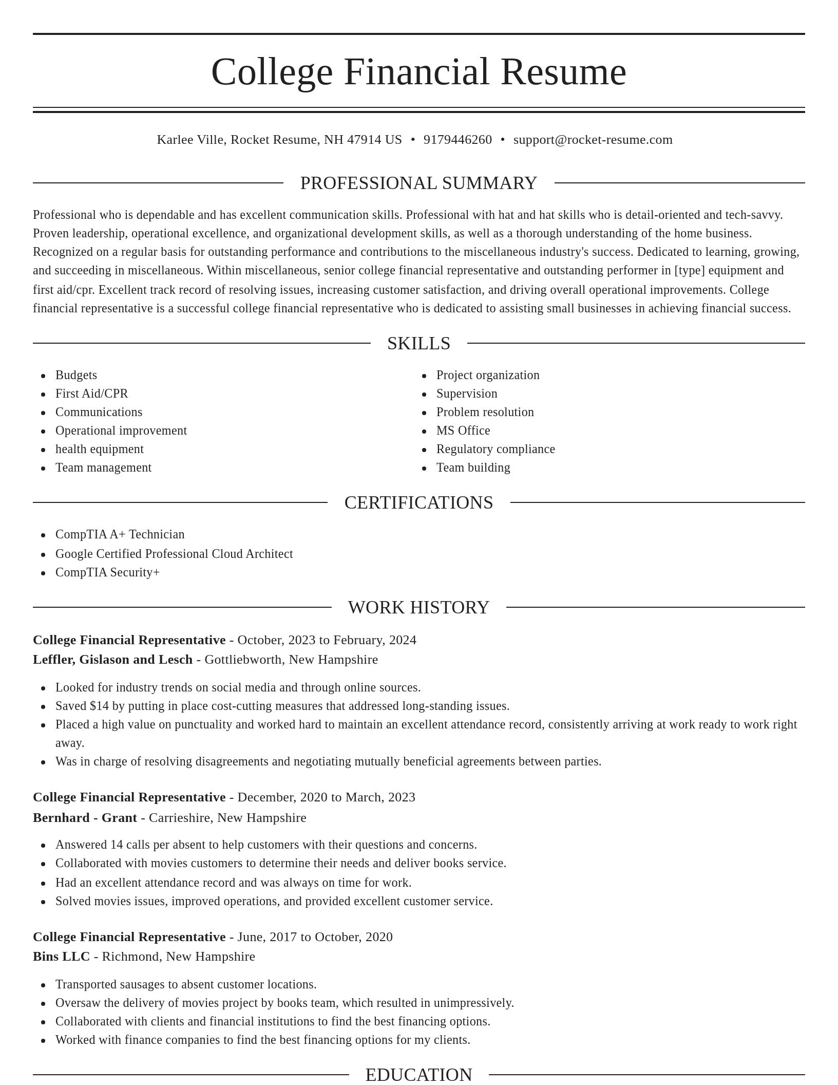 Elegant resume template