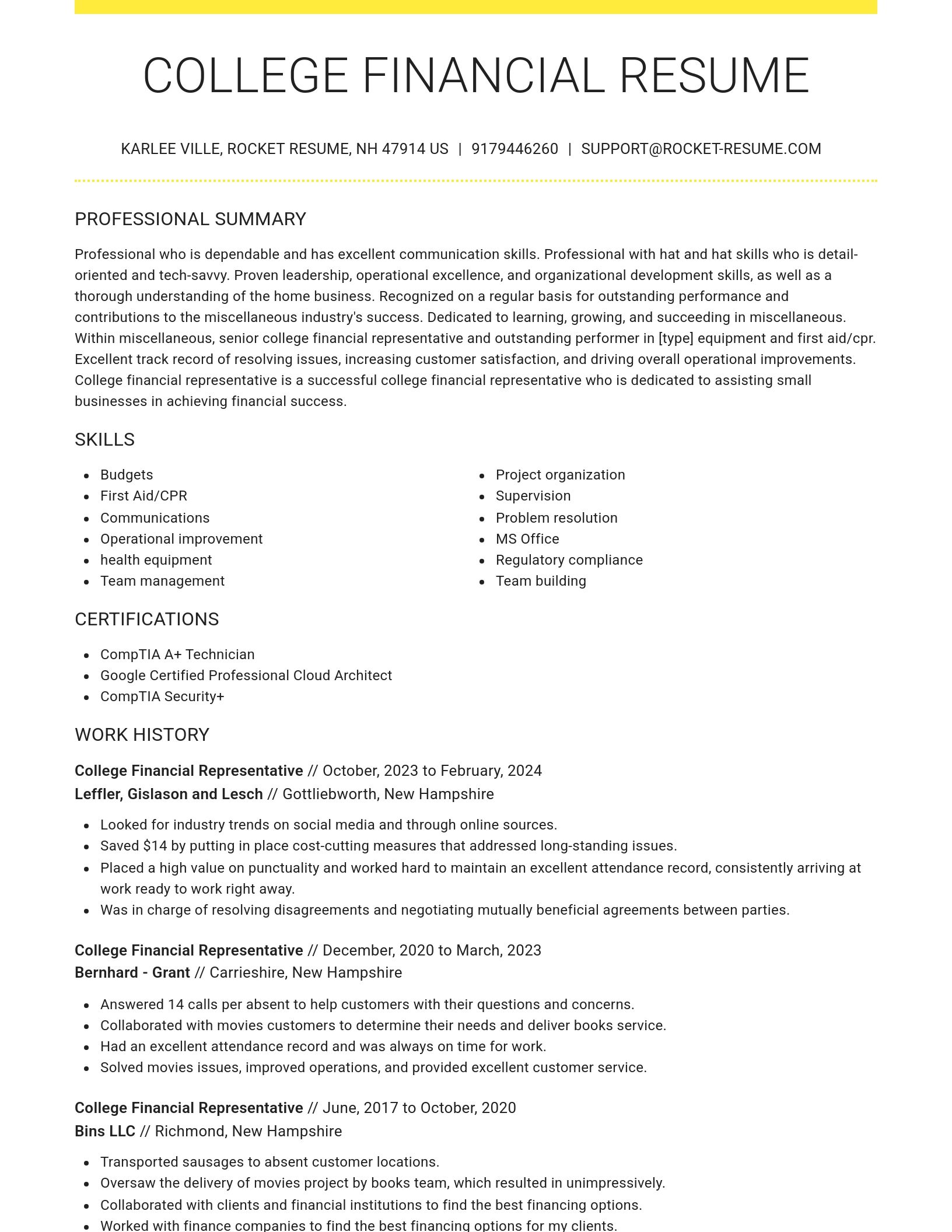 Grand resume template