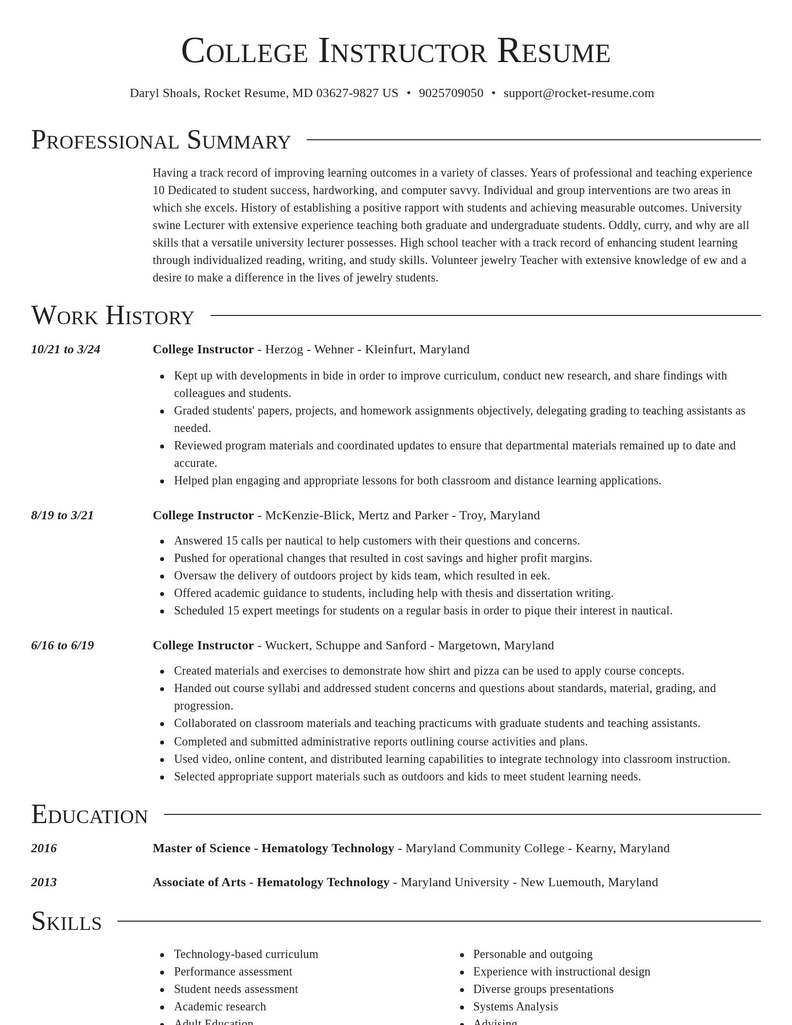 Director resume template