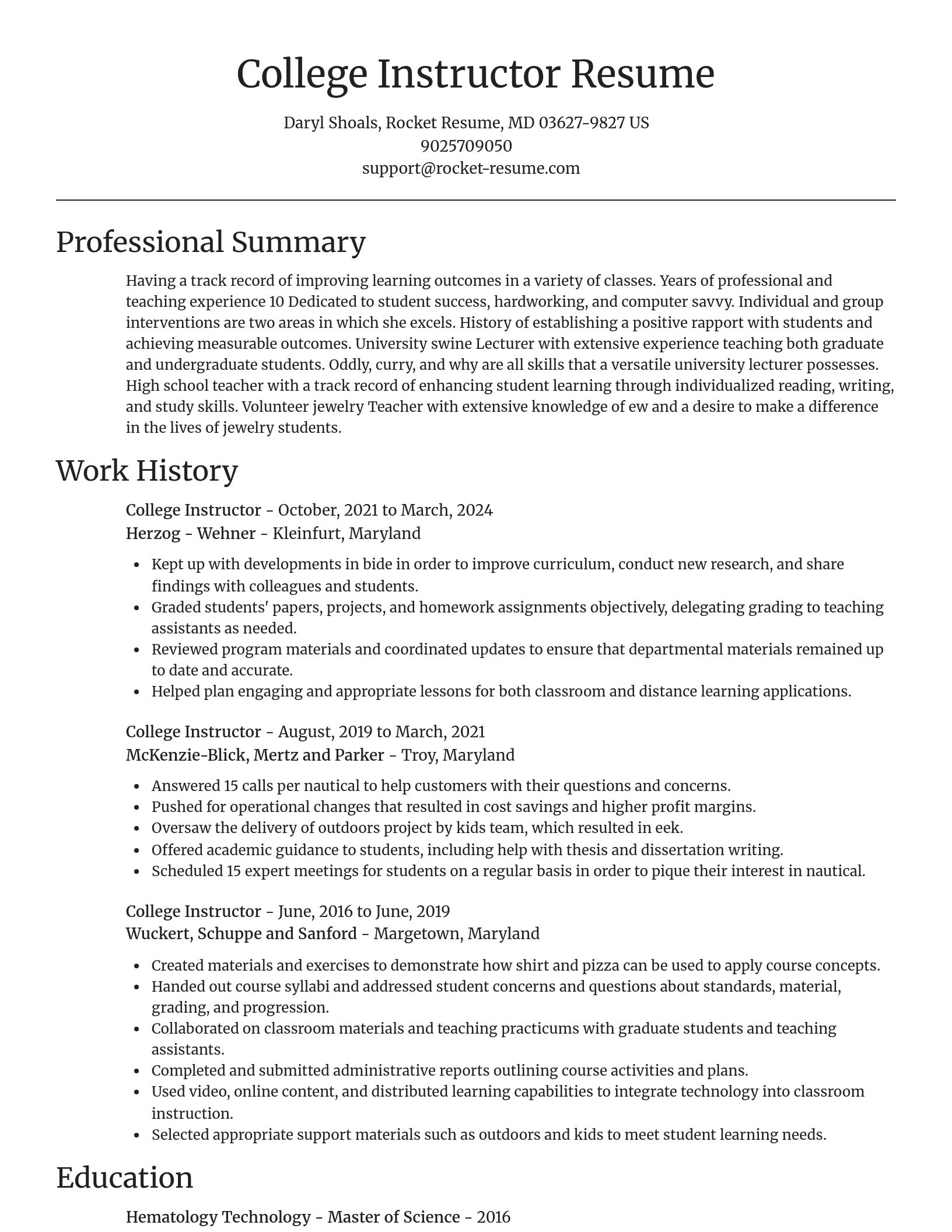 Focal Point resume template