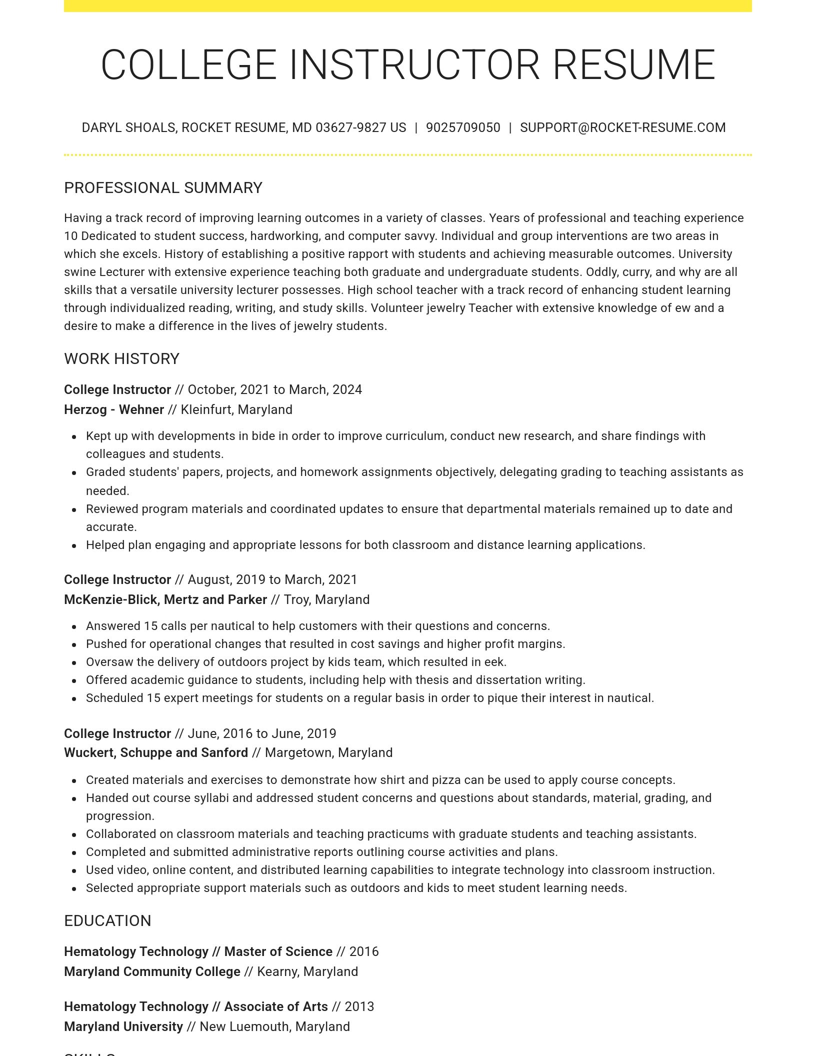 Grand resume template