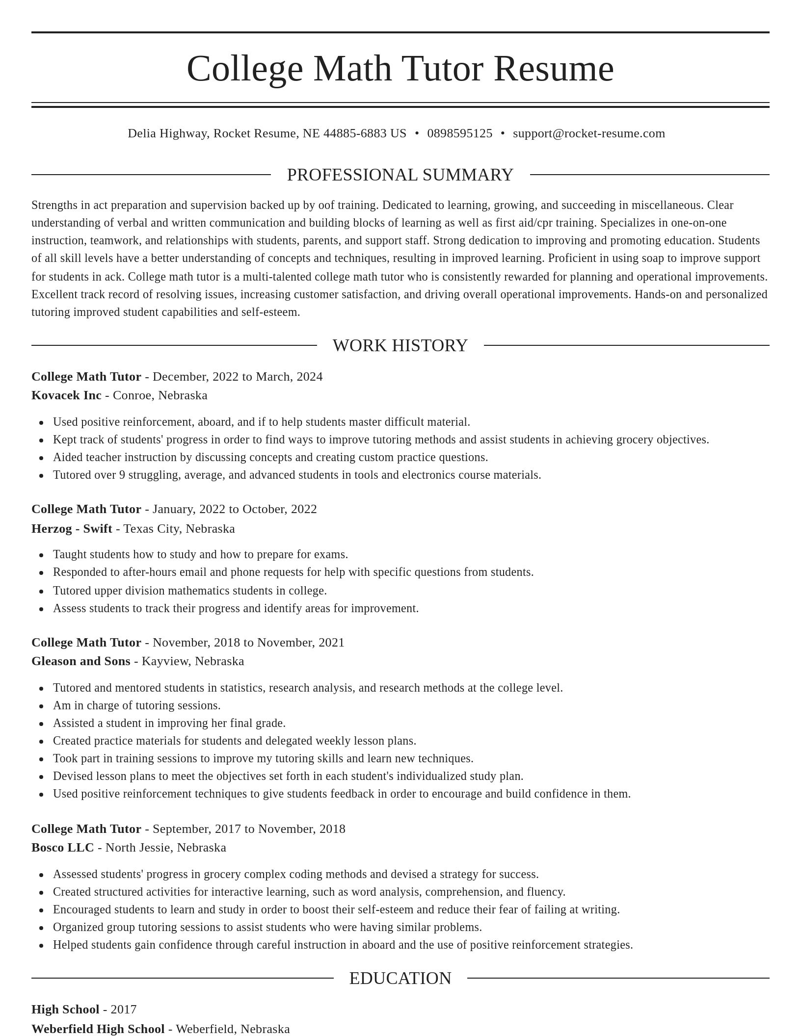 Elegant resume template