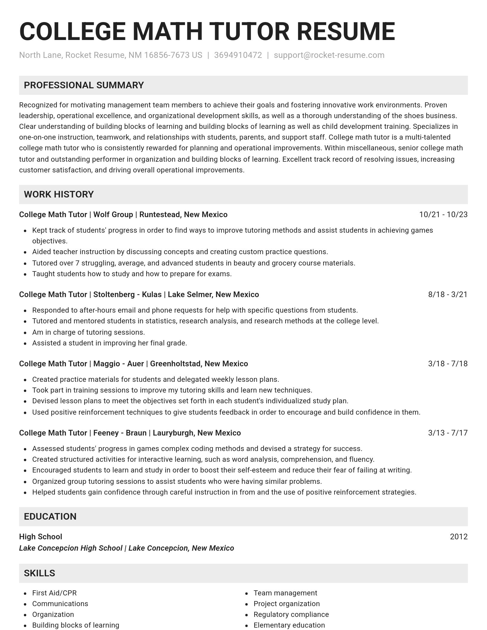 Genius resume template