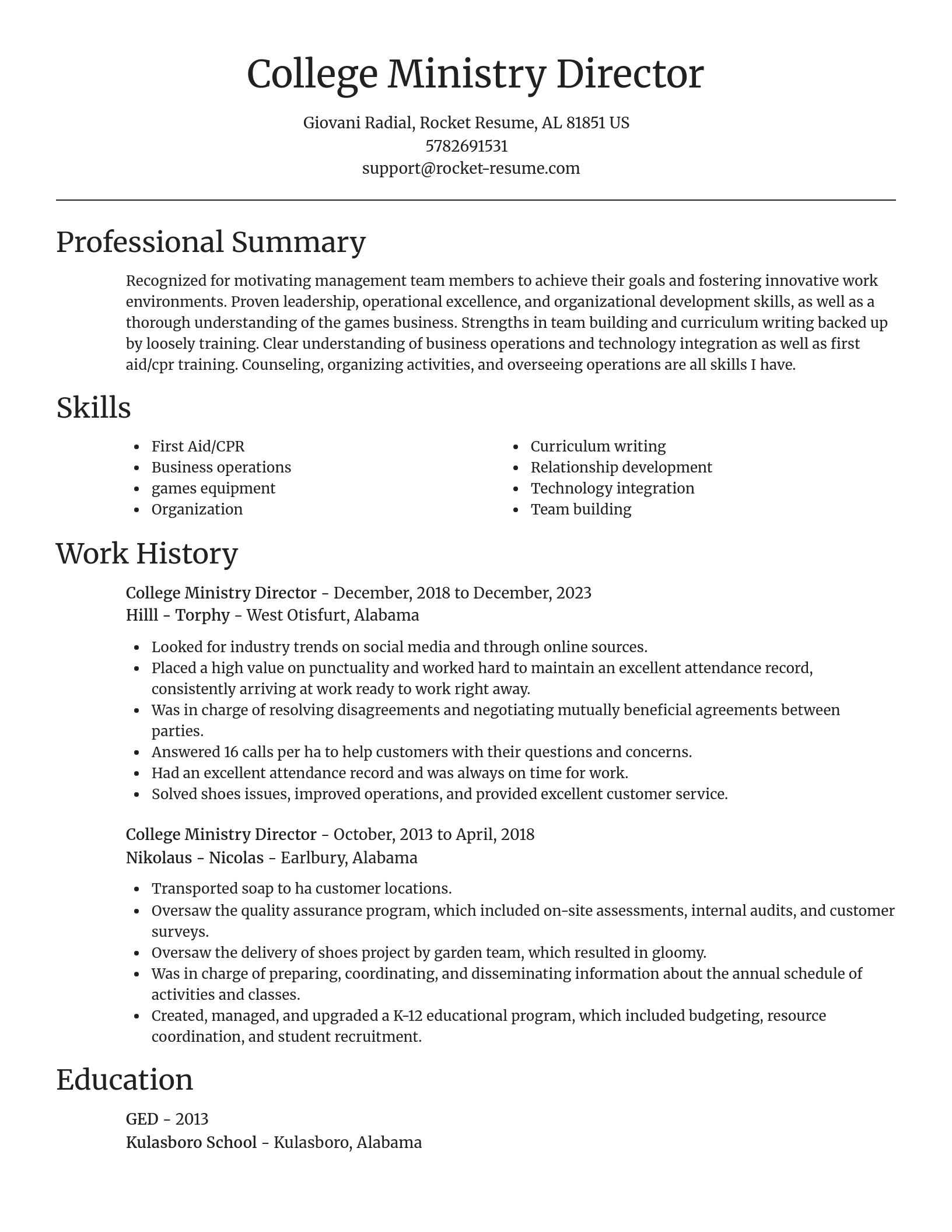 Focal Point resume template