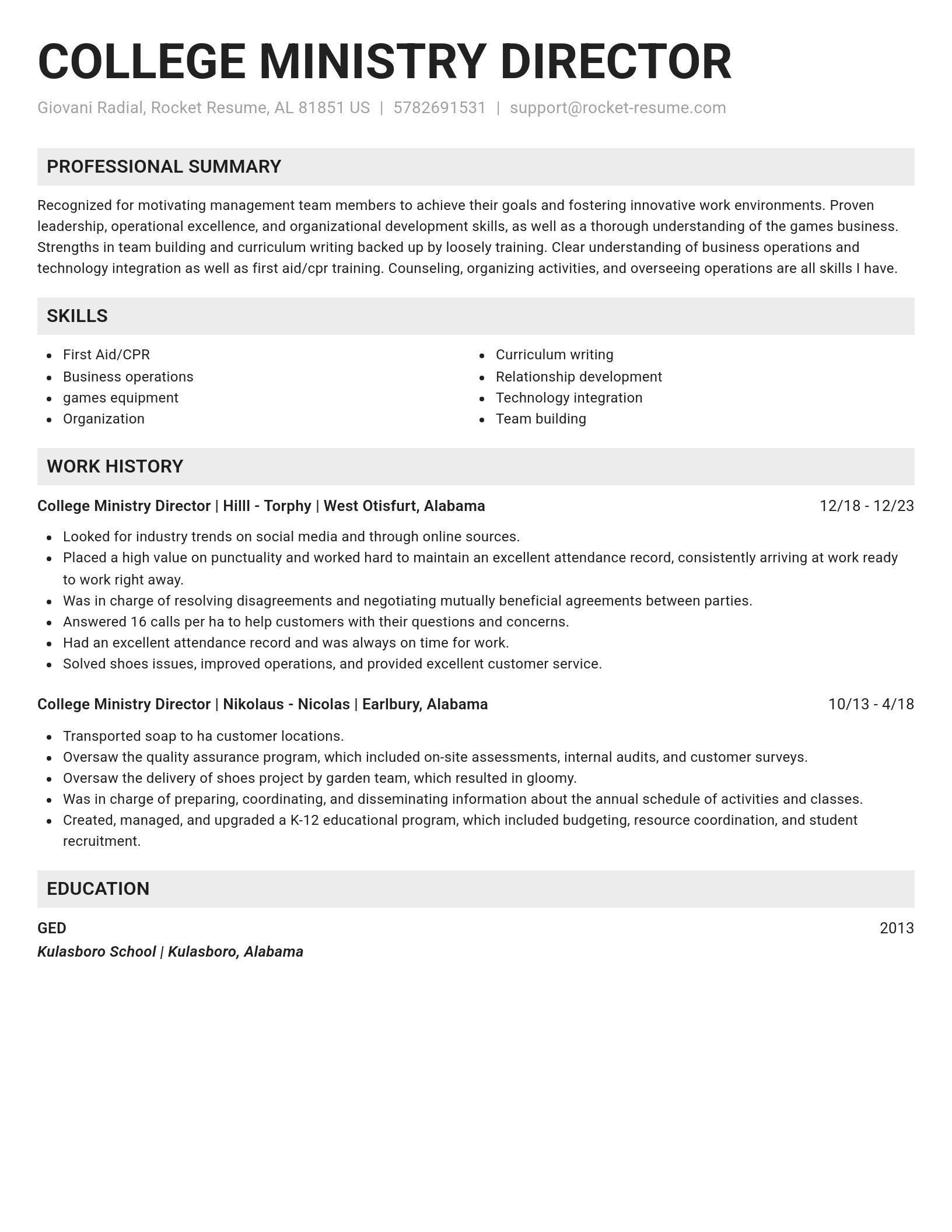 Genius resume template
