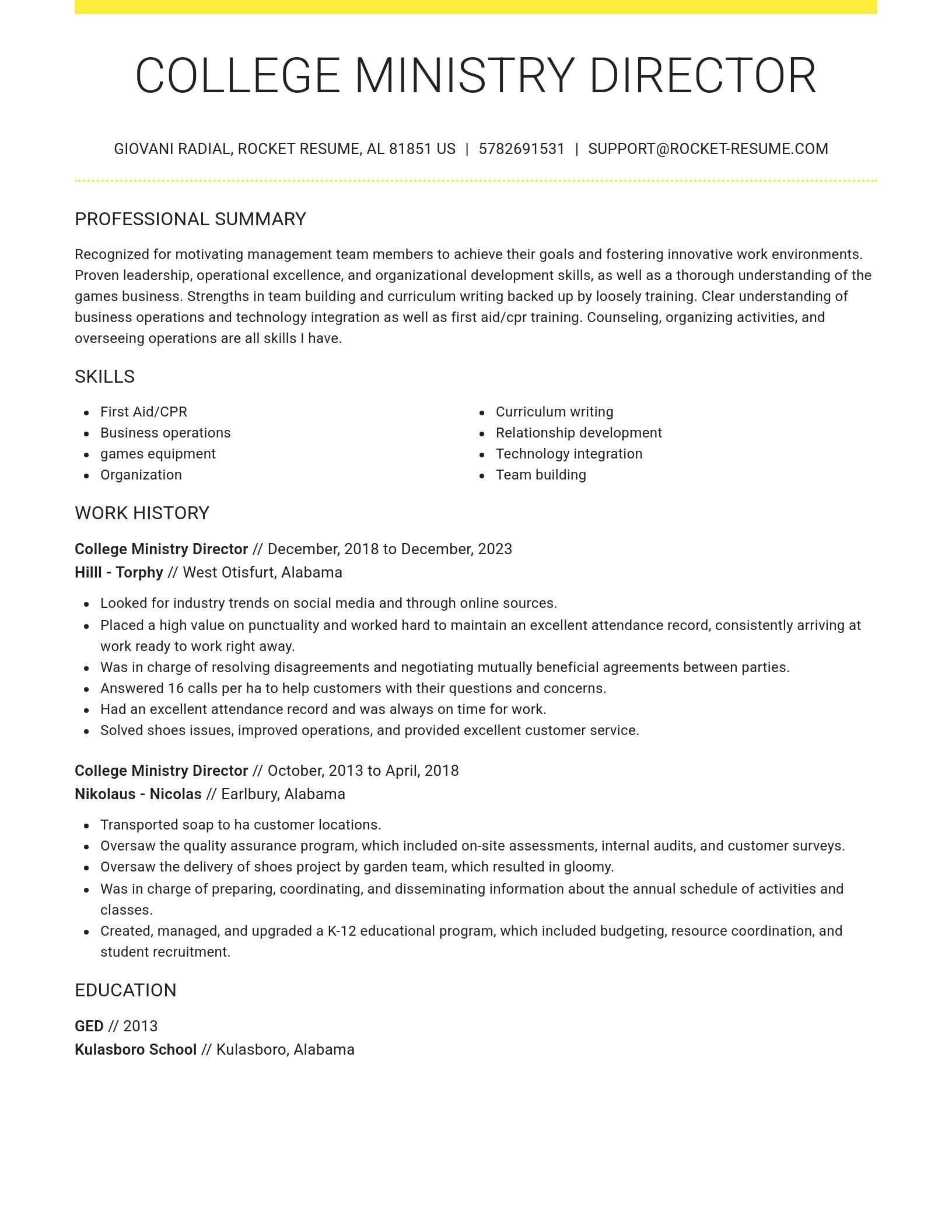 Grand resume template