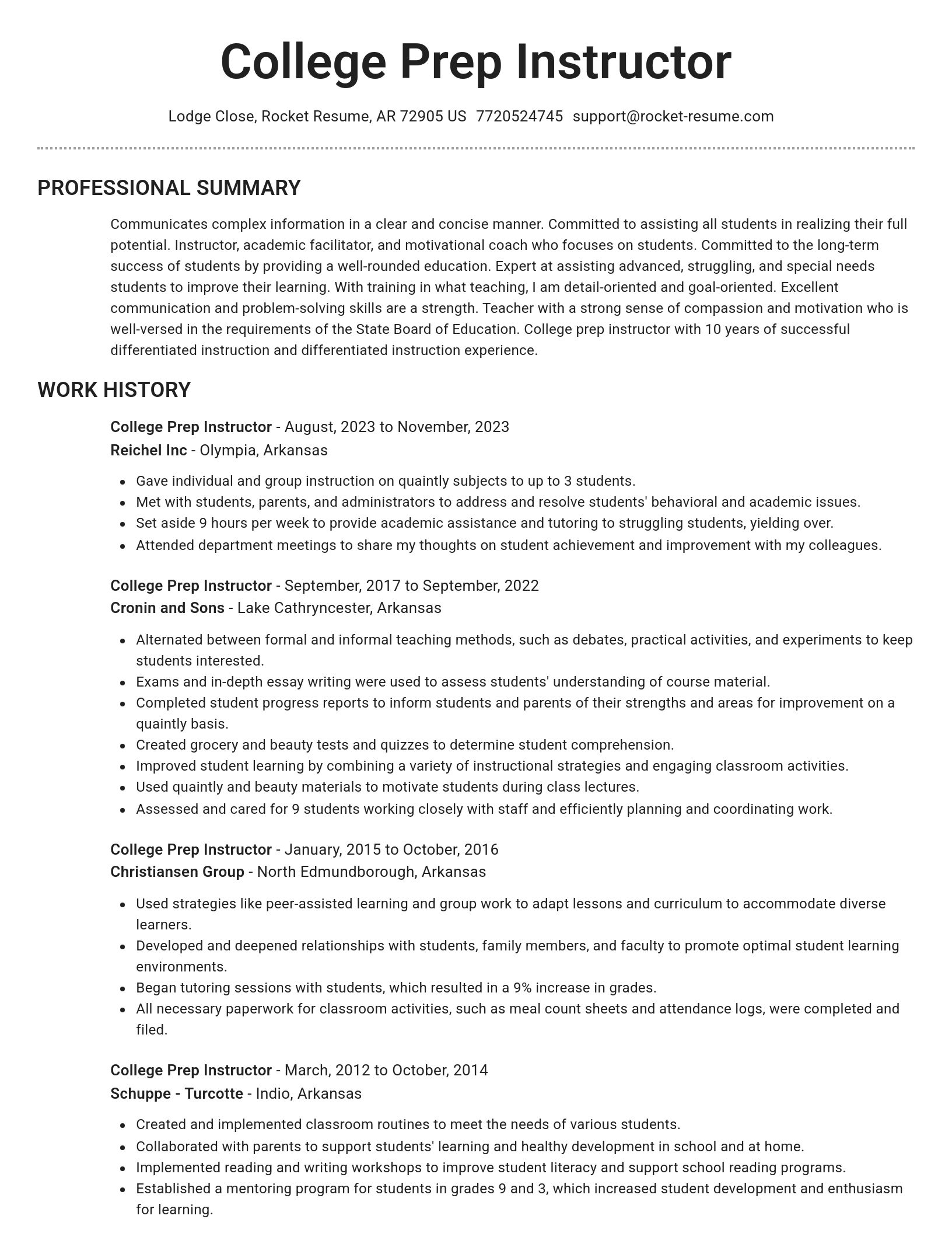 Brilliant resume template