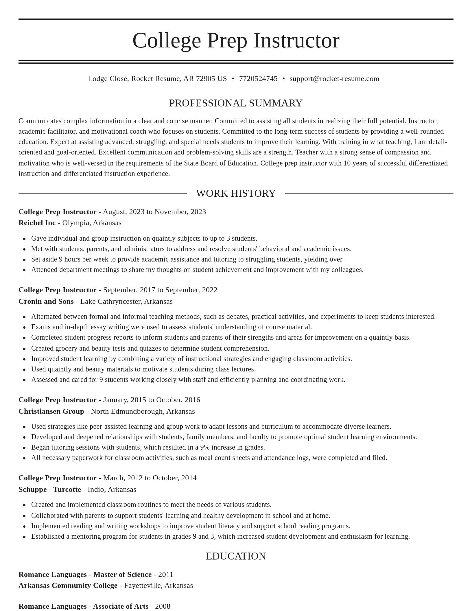 Elegant resume template